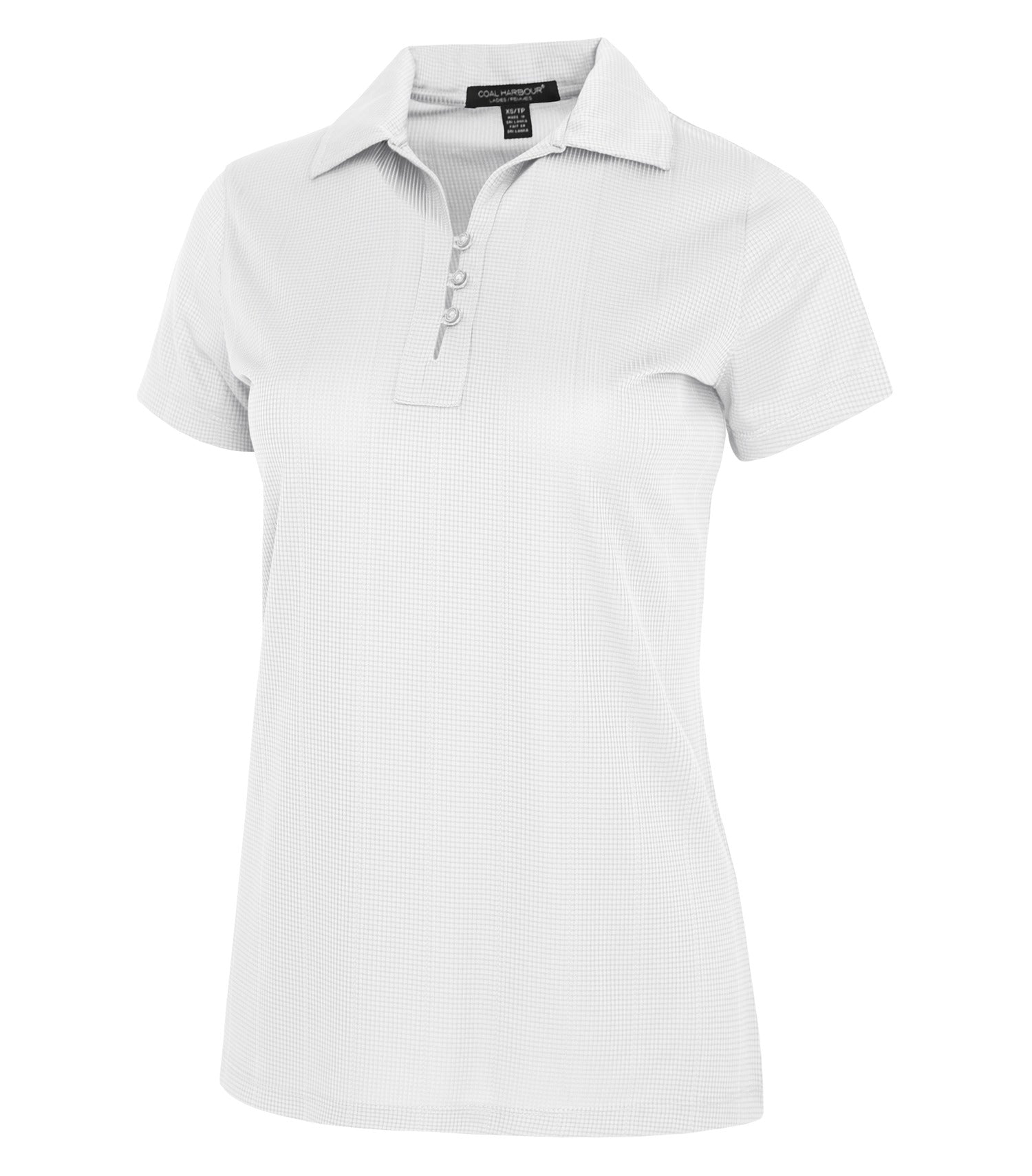 CoalHarbour - DISCONTINUED COAL HARBOUR® FINE JACQUARD LADIES' POLO. - L440 White CoalHarbour L440