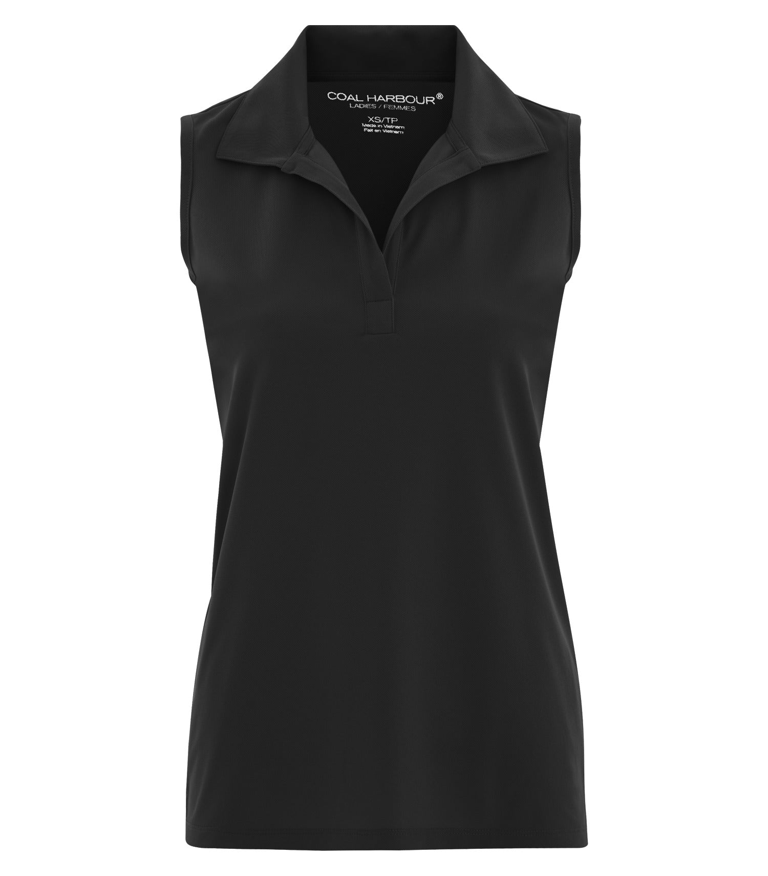 CoalHarbour - DISCONTINUED COAL HARBOUR® SNAG RESISTANT SLEEVELESS LADIES' POLO. - L4451 Black CoalHarbour L4451
