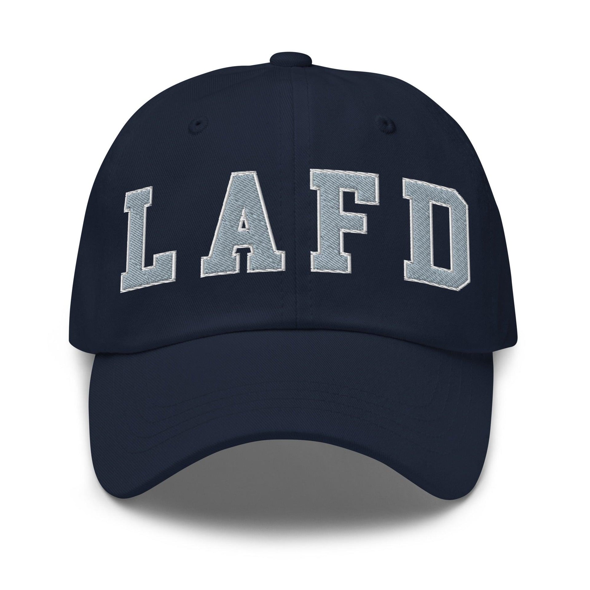 LAFD Los Angeles Fire Department Embroidered Dad Hat Navy Capital Crowns Dad Hats Work
