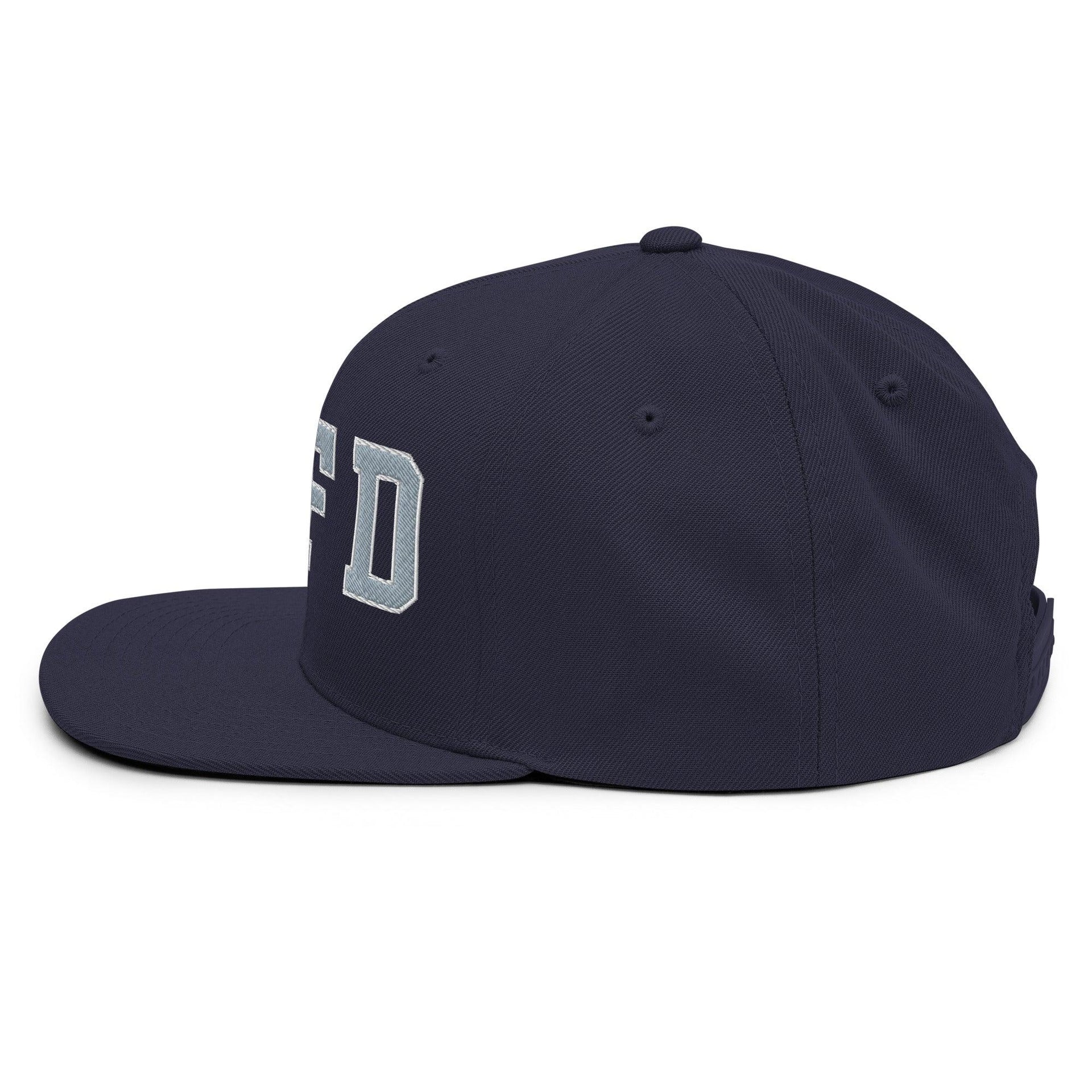 LAFD Los Angeles Fire Department Embroidered Flat Bill Brim Snapback Hat Capital Crowns Snapback Hats Work