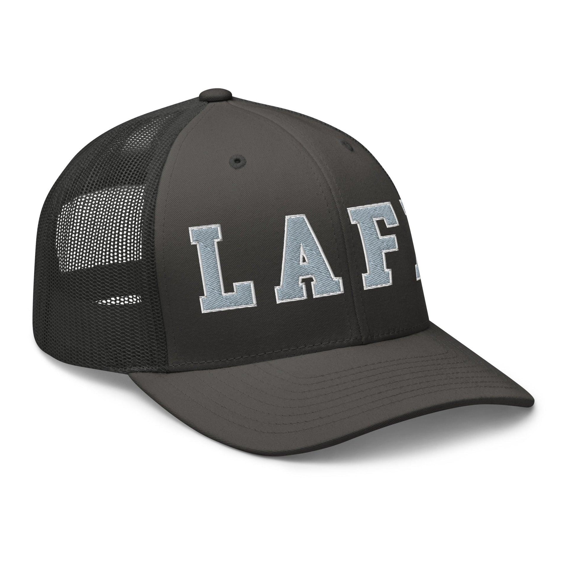 LAFD Los Angeles Fire Department Embroidered Mesh Trucker Hat Capital Crowns Trucker Hats Work