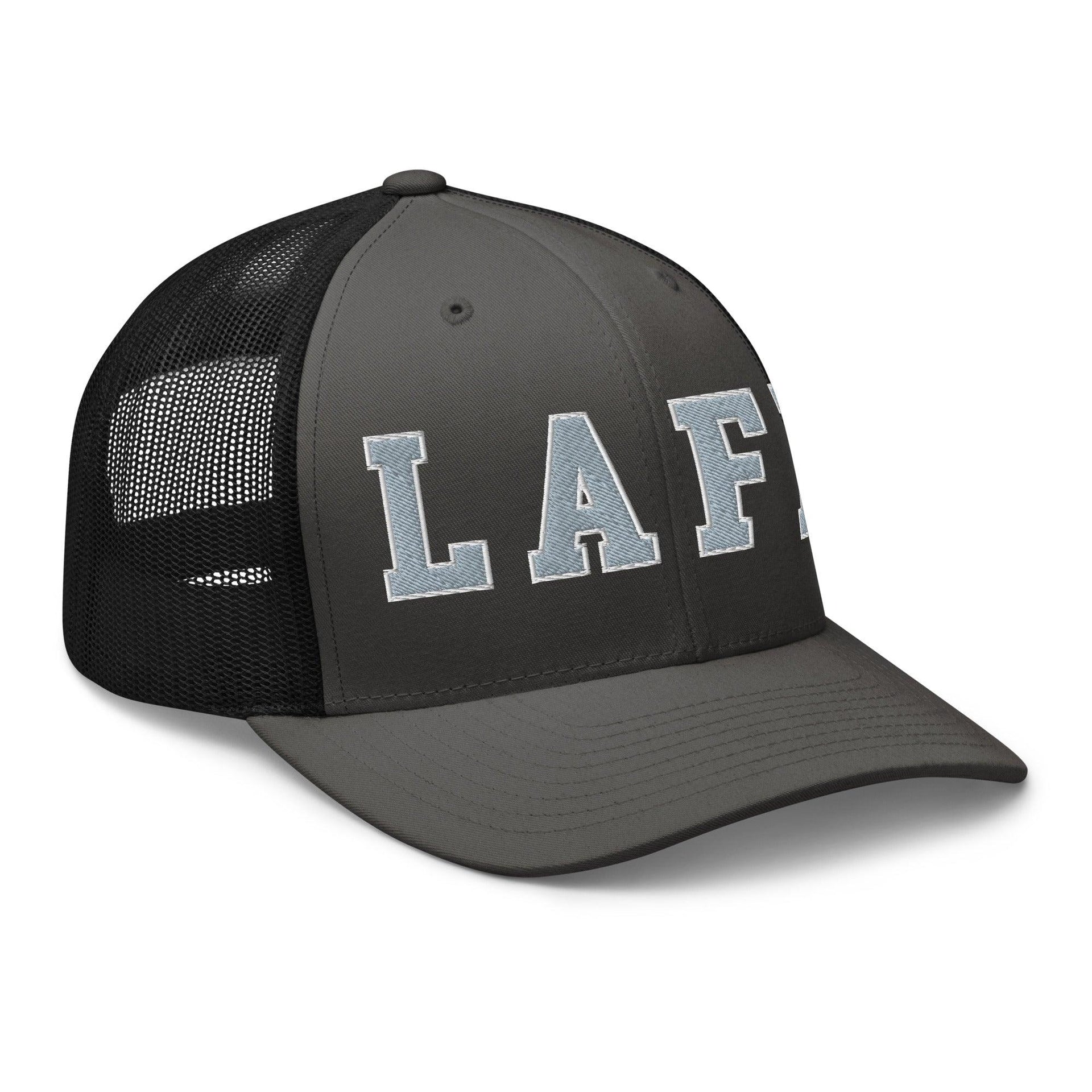 LAFD Los Angeles Fire Department Embroidered Mesh Trucker Hat Capital Crowns Trucker Hats Work