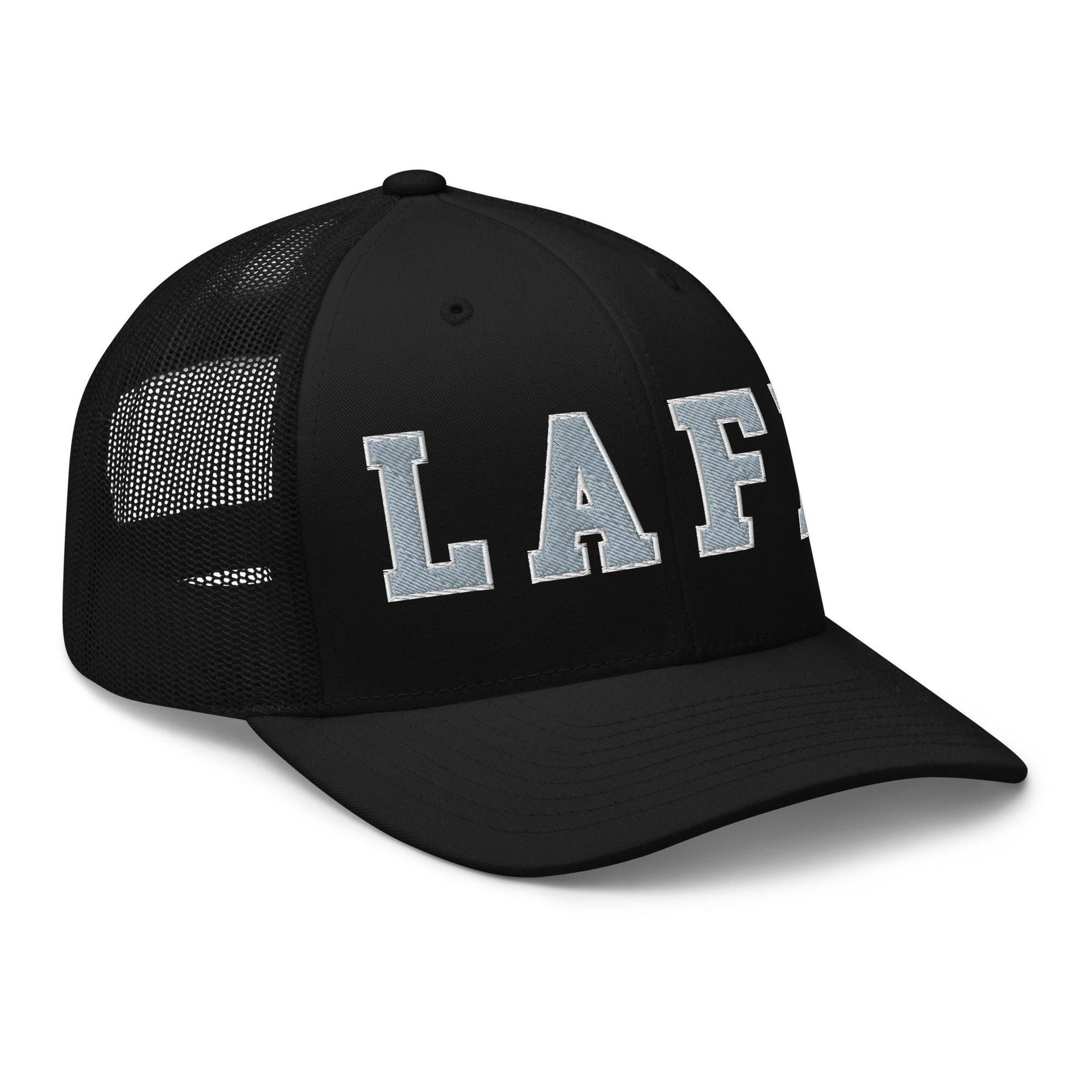 LAFD Los Angeles Fire Department Embroidered Mesh Trucker Hat Capital Crowns Trucker Hats Work