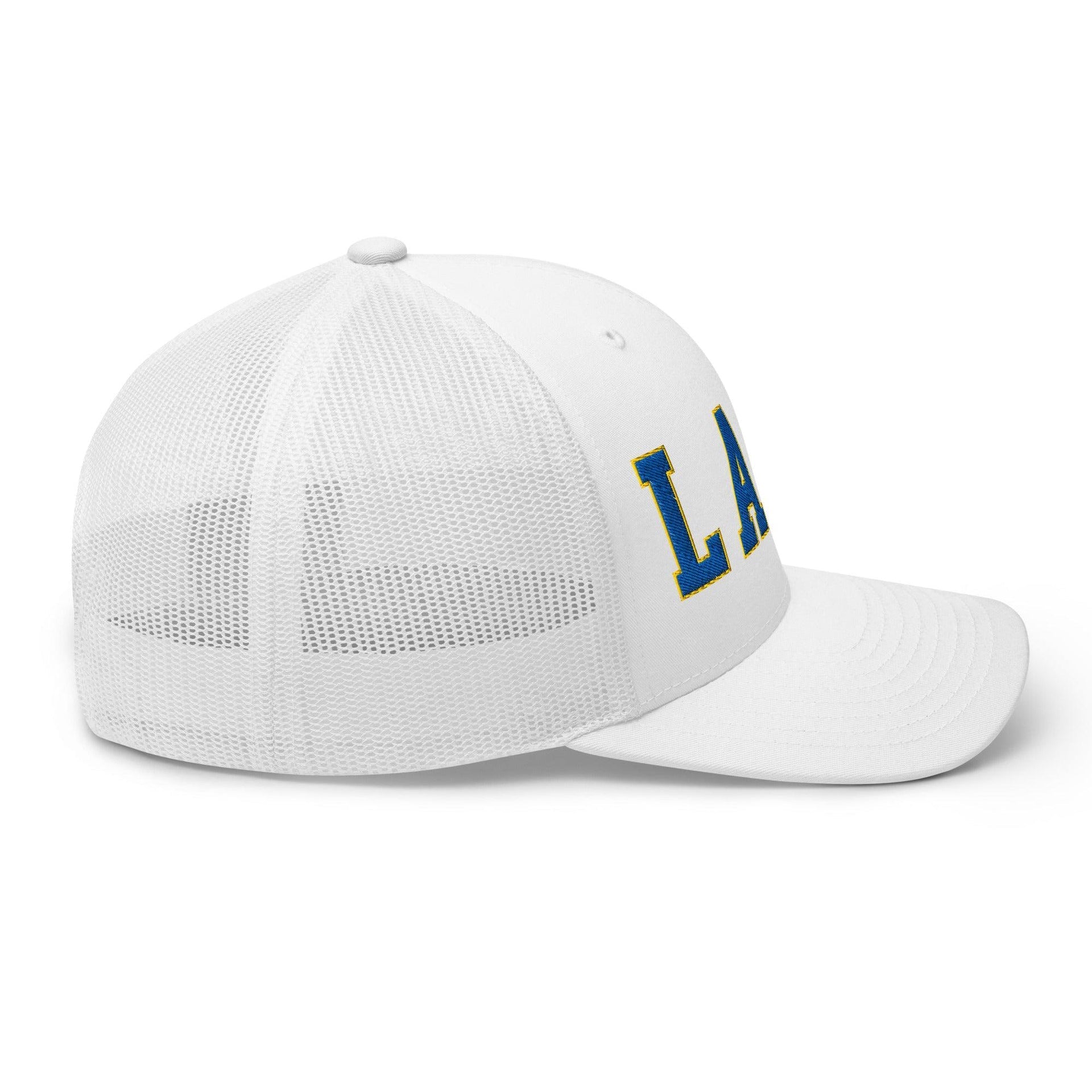 LAFD Los Angeles Fire Department Football Embroidered Mesh Trucker Hat CA Capital Crowns Los Angeles Trucker Hats