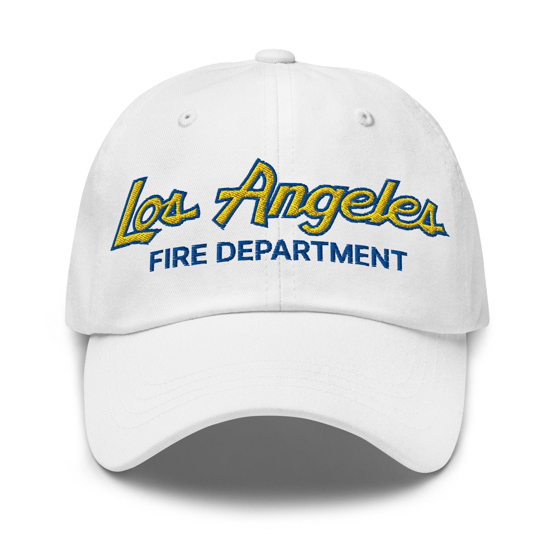 LAFD Los Angeles Fire Department Football Vintage Sports Script Embroidered Dad Hat Default Title CA Capital Crowns Dad Hats Los Angeles