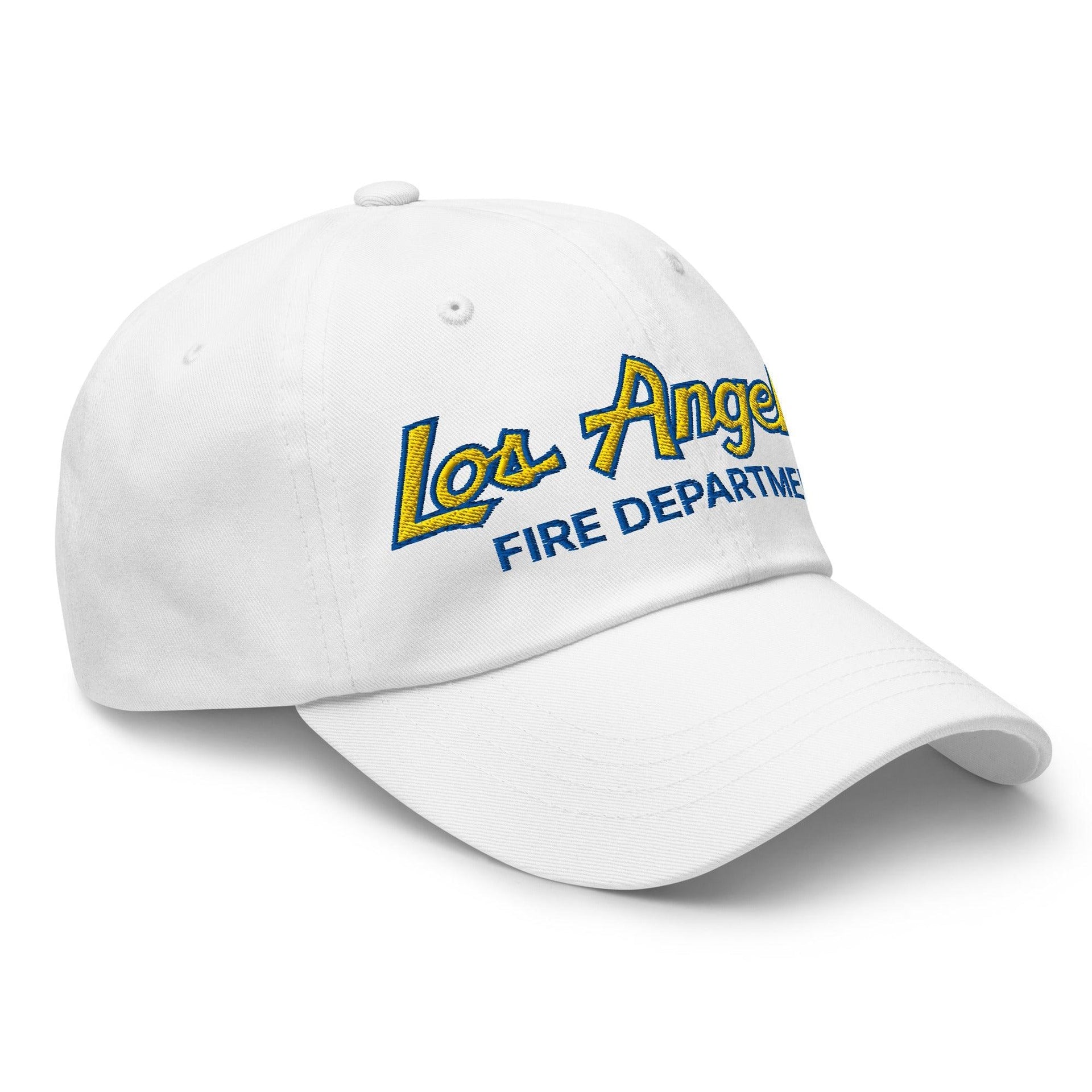 LAFD Los Angeles Fire Department Football Vintage Sports Script Embroidered Dad Hat CA Capital Crowns Dad Hats Los Angeles