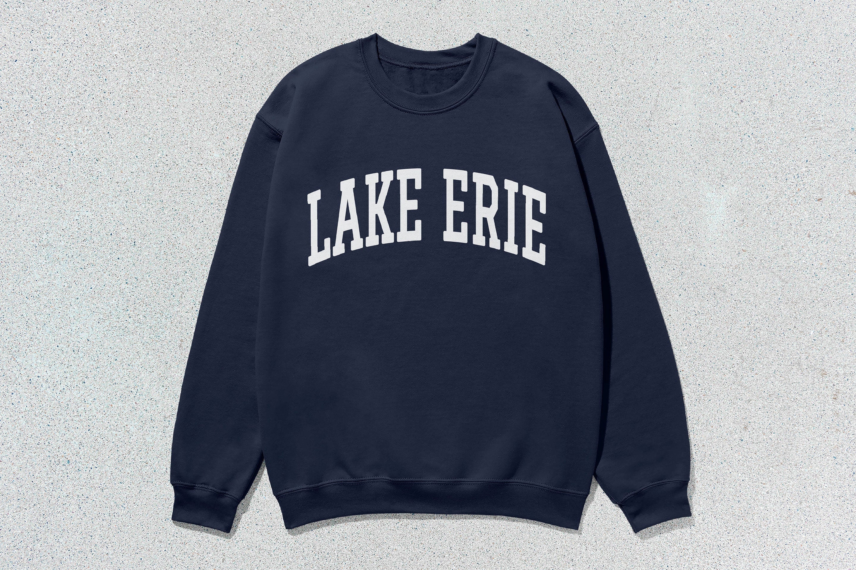 Lake Erie - Unisex Heavy Blend™ Crewneck Sweatshirt Navy Canada Canadian Great Lakes crewnecks great lakes hoodies sweaters