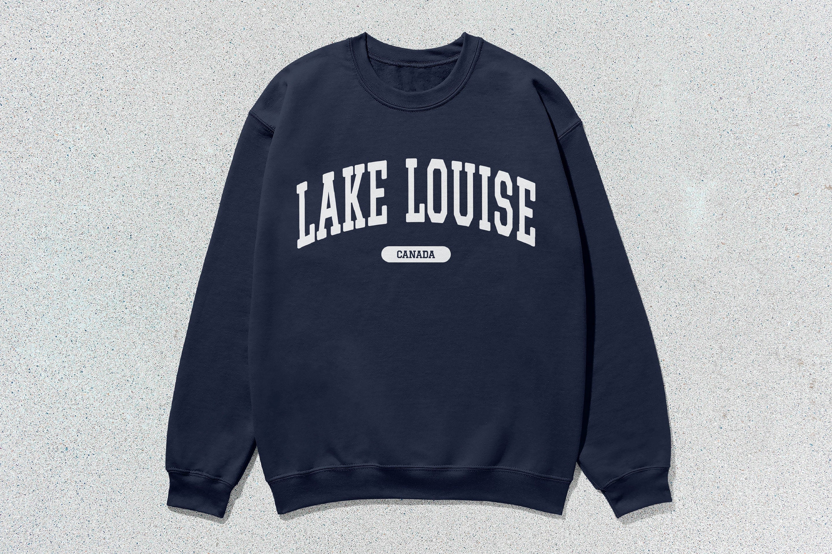 Lake Louise - Unisex Heavyweight Crewneck Sweatshirt Navy Canada Cities crewnecks hoodies sweaters
