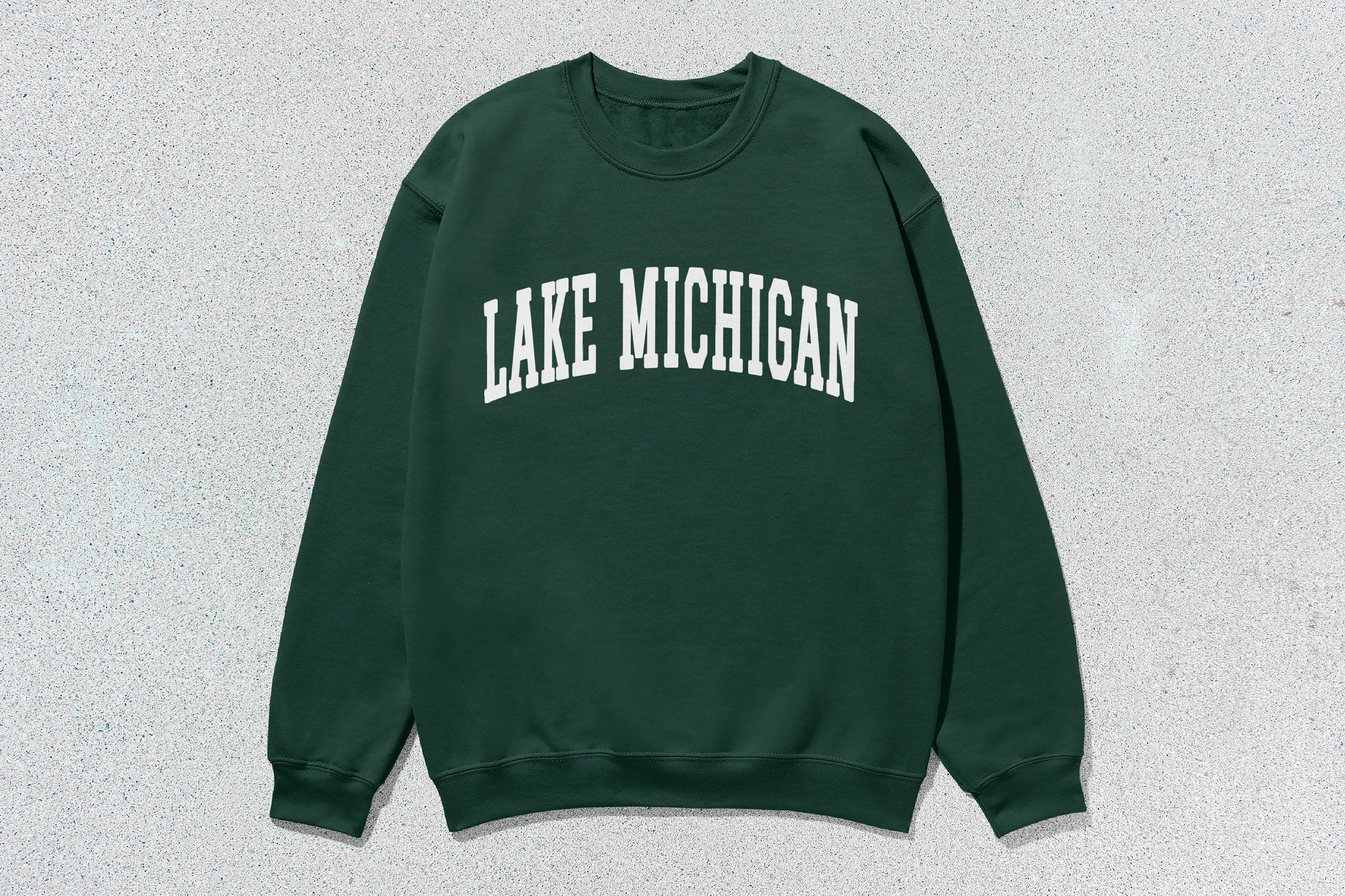 Lake Michigan - Unisex Heavy Blend™ Crewneck Sweatshirt Green Canada Canadian Great Lakes crewnecks great lakes hoodies sweaters