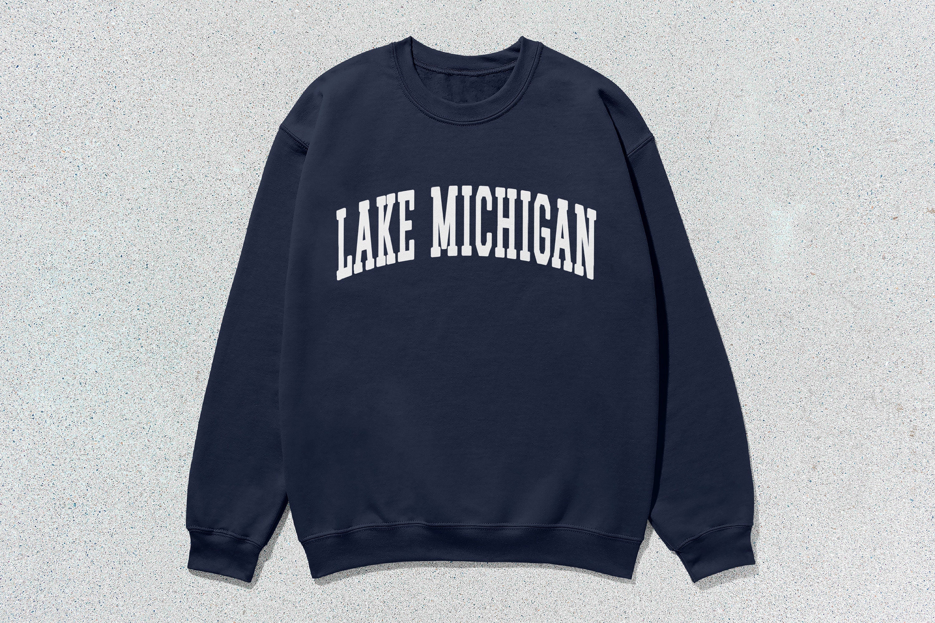 Lake Michigan - Unisex Heavy Blend™ Crewneck Sweatshirt Navy Canada Canadian Great Lakes crewnecks great lakes hoodies sweaters