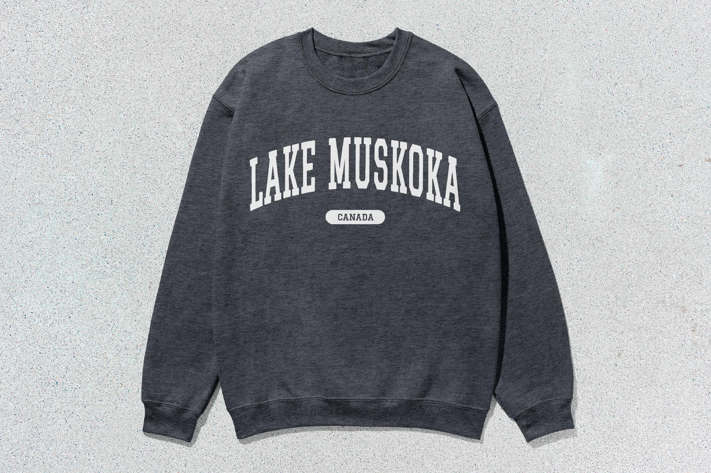 Lake Muskoka - Unisex Heavy Blend™ Crewneck Sweatshirt Charcoal Heather Canada Cities crewnecks hoodies sweaters
