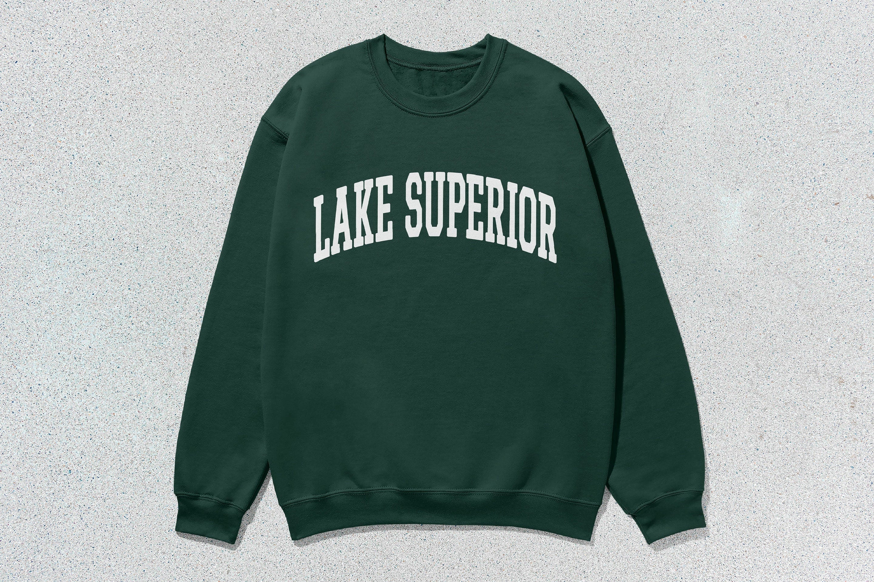 Lake Superior - Unisex Heavy Blend™ Crewneck Sweatshirt Green Canada Canadian Great Lakes crewnecks great lakes hoodies sweaters