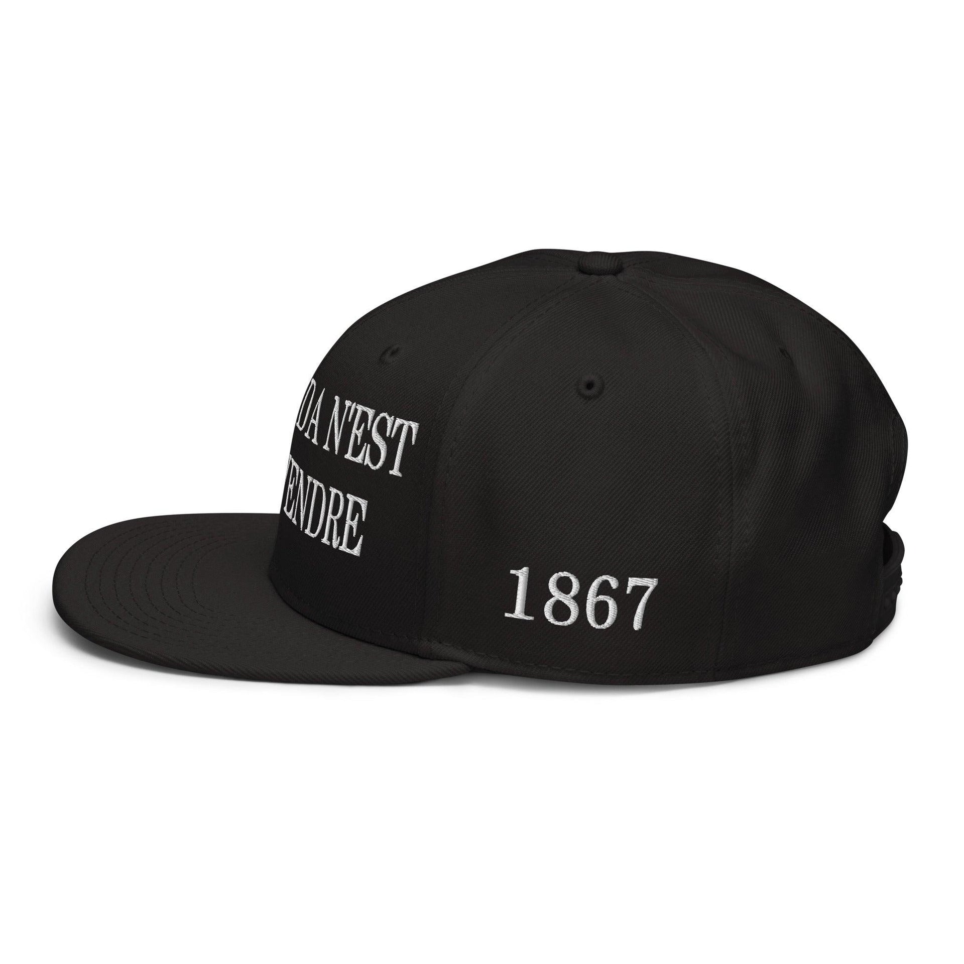 Le Canada n'est pas à Vendre Canada is not for Sale 1867 Flag Embroidered Flat Bill Brim Snapback Hat Canada Canada Is Not For Sale Capital Crowns Snapback Hats