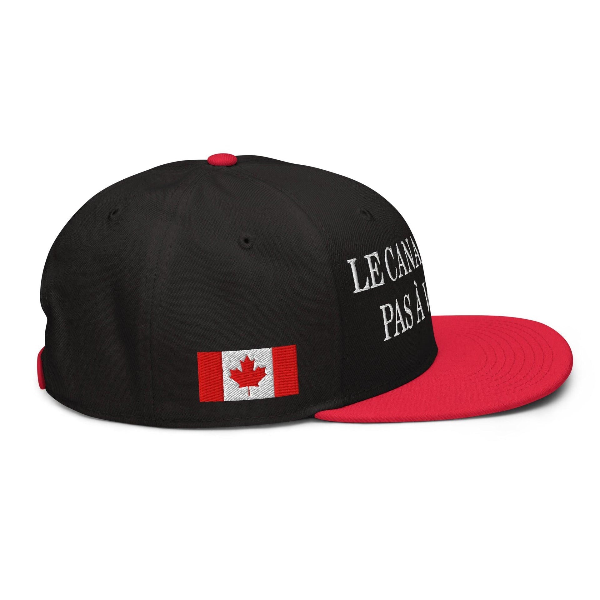 Le Canada n'est pas à Vendre Canada is not for Sale 1867 Flag Embroidered Flat Bill Brim Snapback Hat Canada Canada Is Not For Sale Capital Crowns Snapback Hats