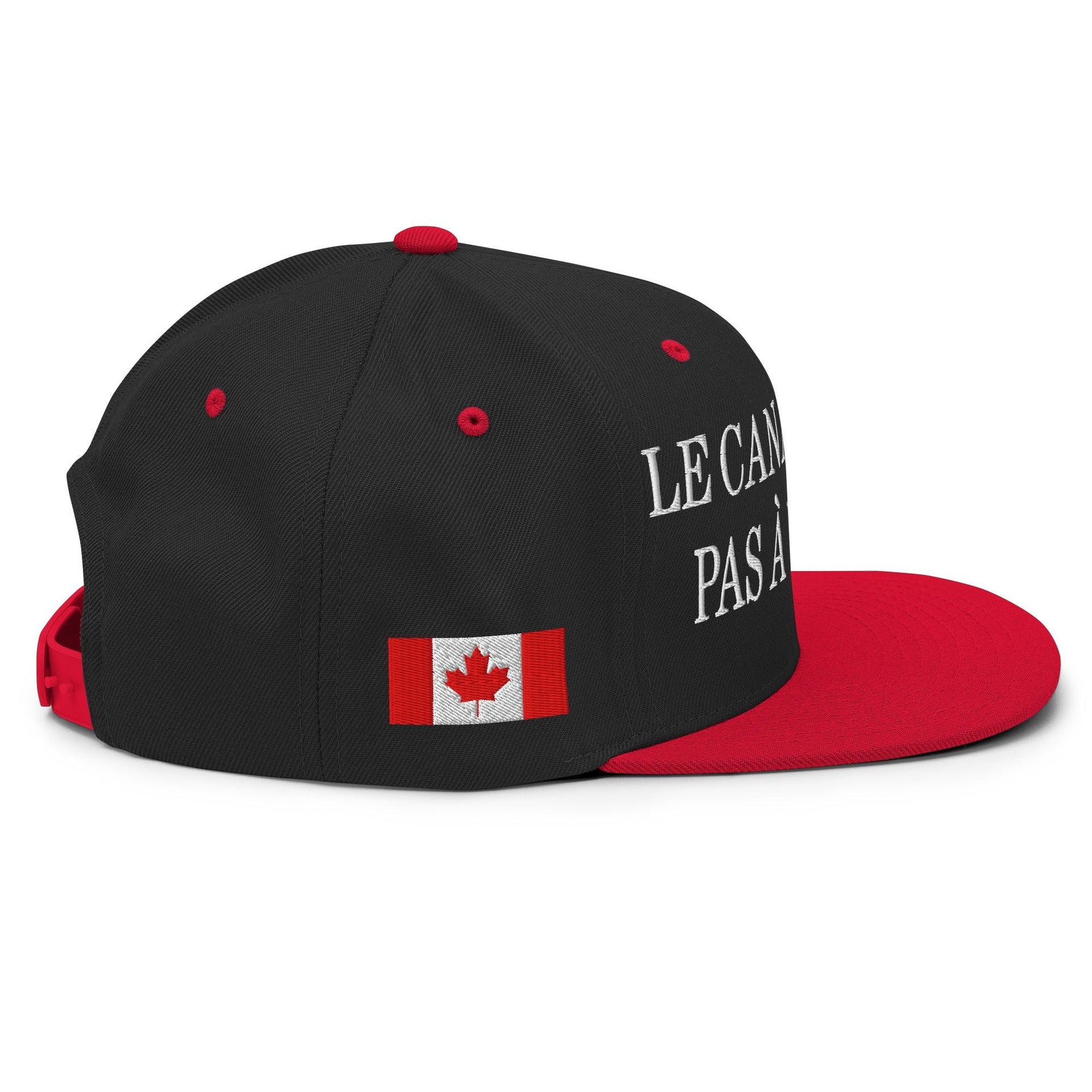 Le Canada n'est pas à Vendre Canada is not for Sale Flag 1867 Embroidered Flat Bill Brim Snapback Hat Canada Canada Is Not For Sale Capital Crowns Snapback Hats