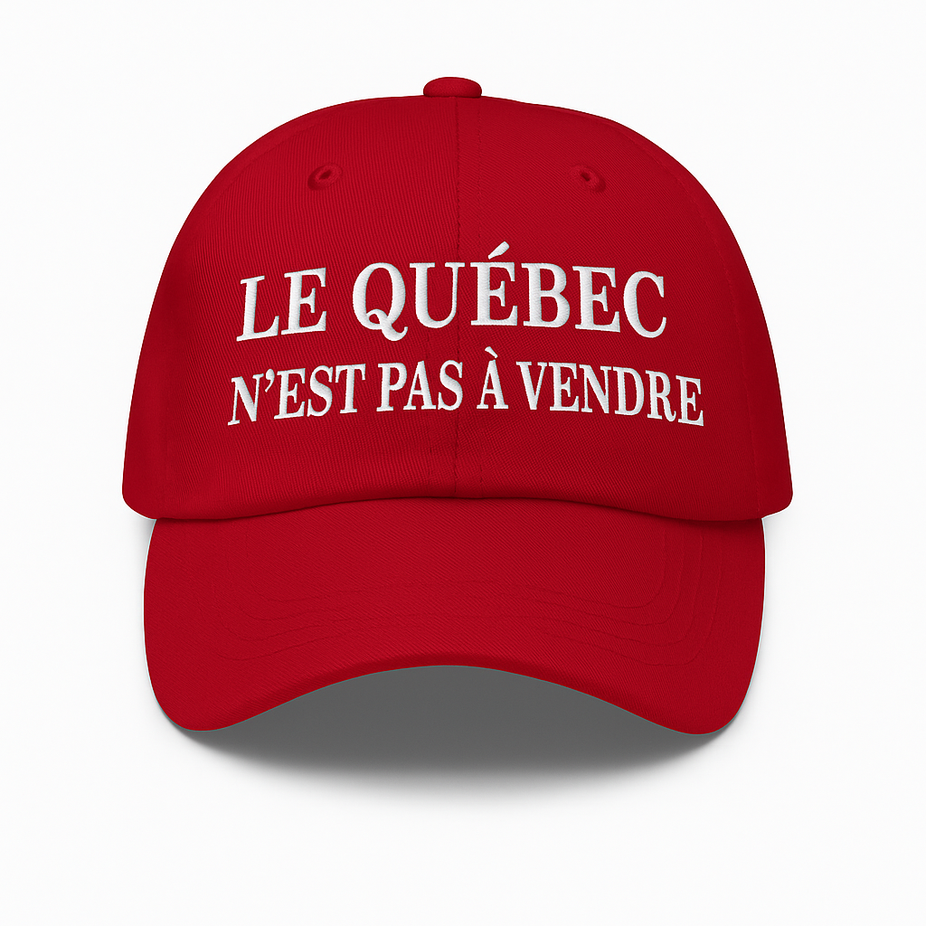 Le Québec N’est Pas à Vendre – Casquette Brodée (French Edition) Red Quebec
