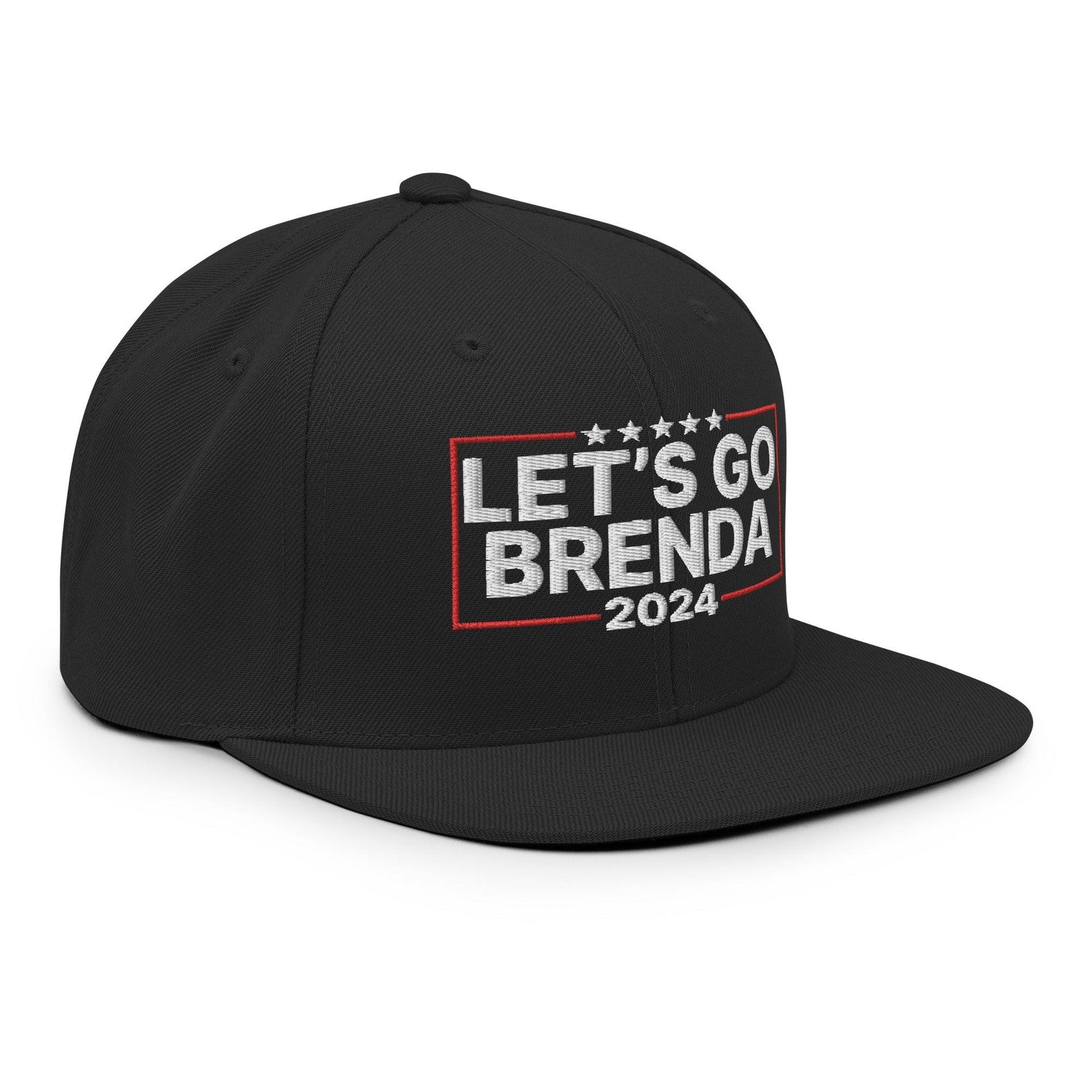 Let's Go Brenda FKH Flat Bill Brim Snapback Hat Capital Crowns Conservative LADs Make Again Snapback Hats