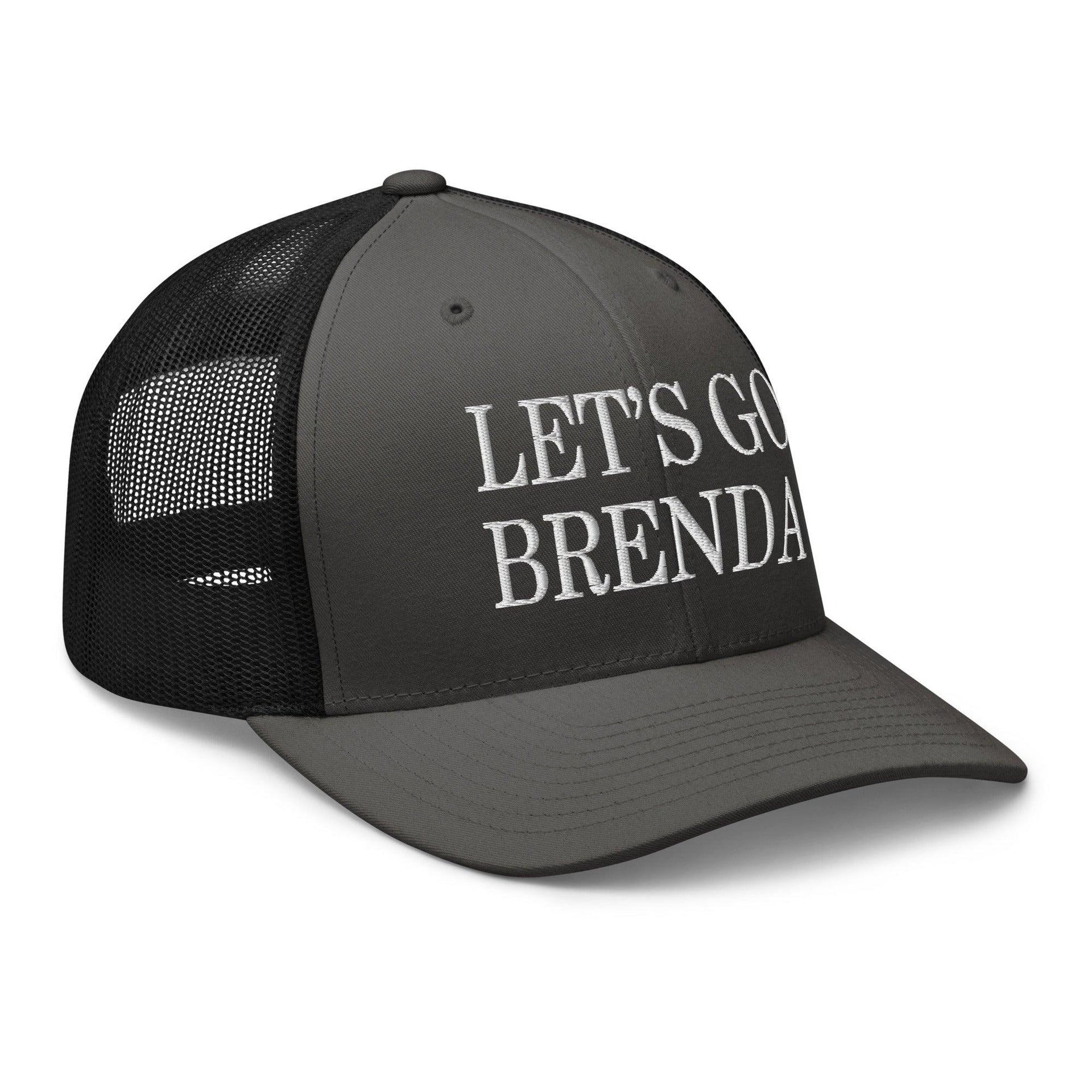 Let's Go Brenda Retro Trucker Hat Capital Crowns Conservative LADs Make Again Trucker Hats