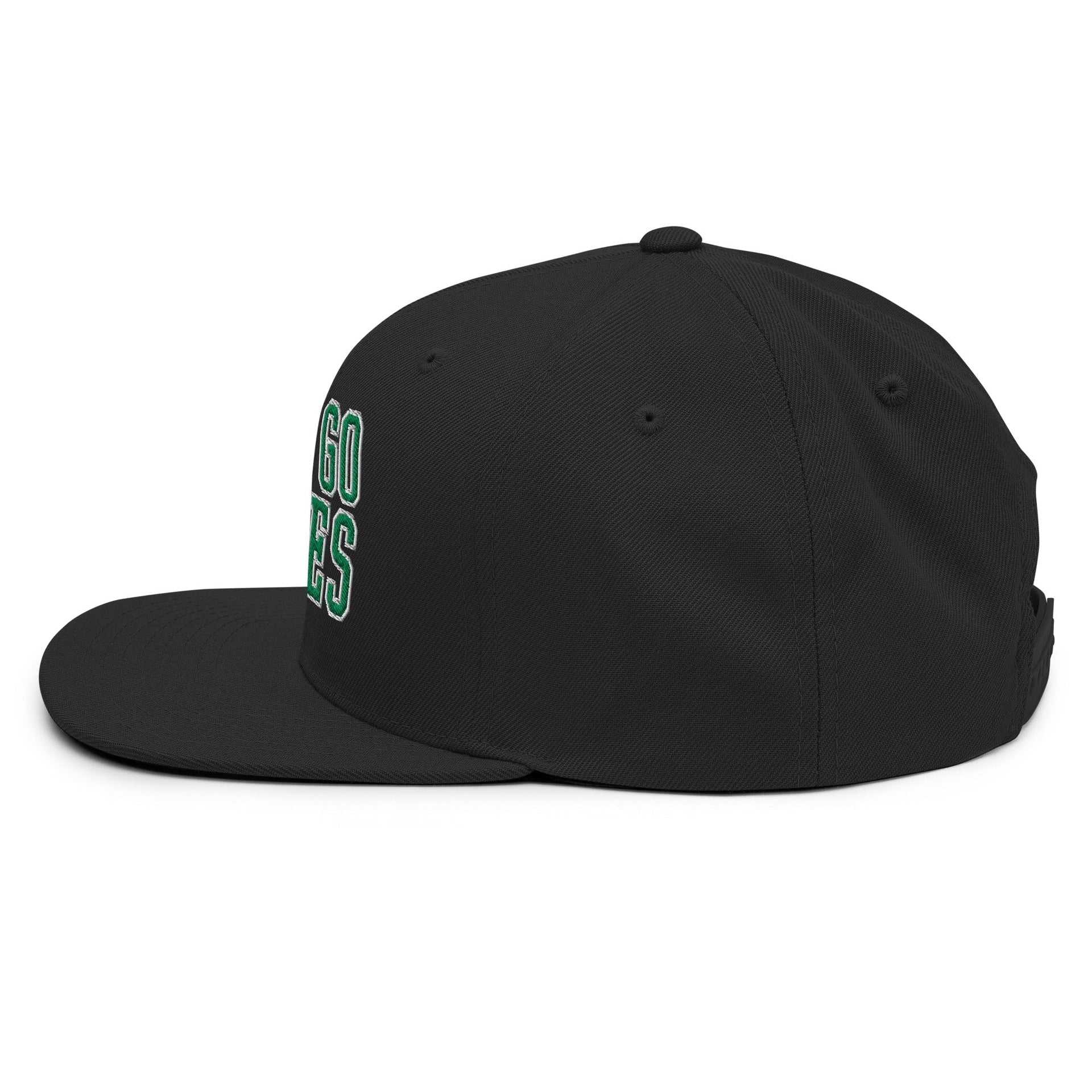 Let's Go Elgses Embroidered Flat Brim Bill Snapback Hat Capital Crowns