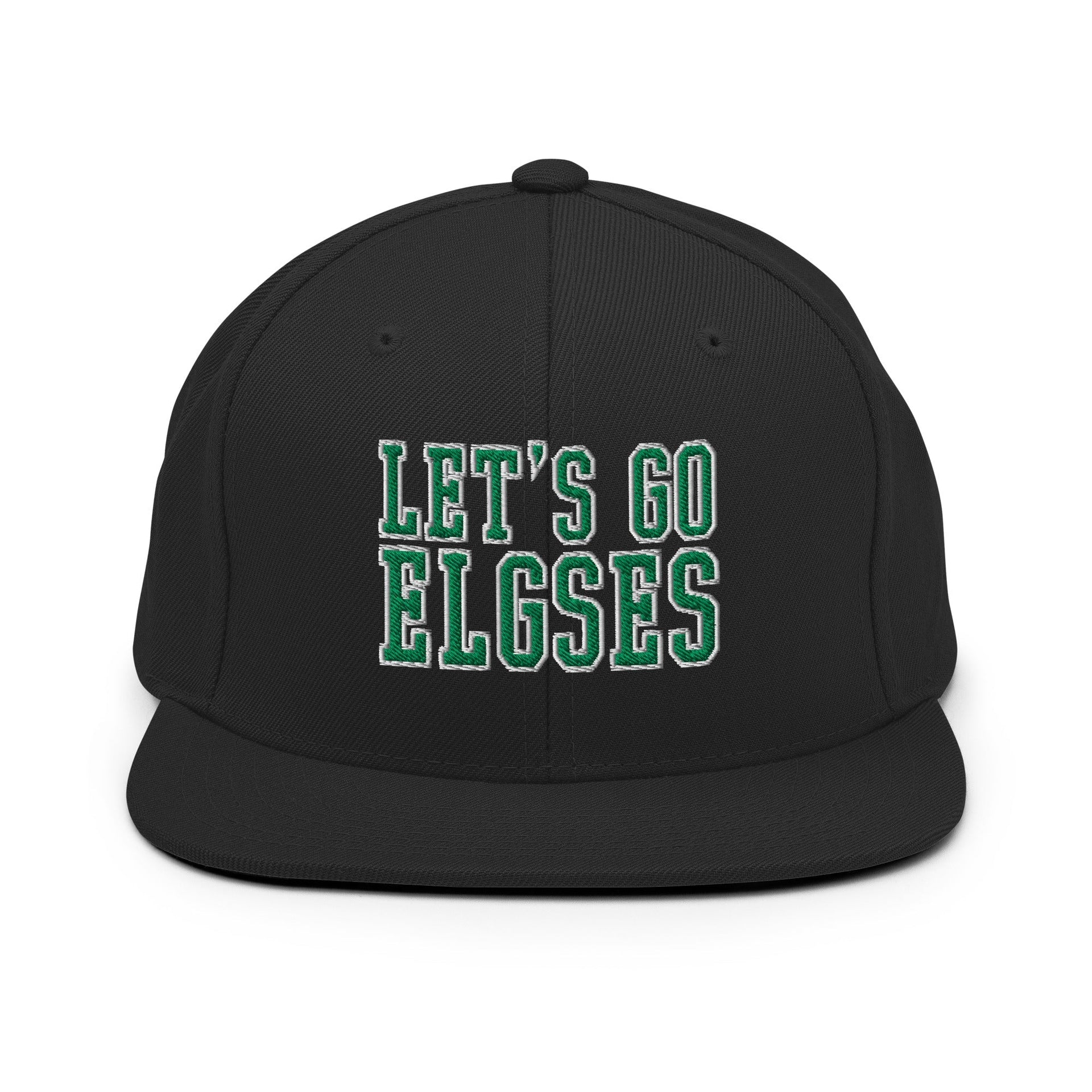 Let's Go Elgses Embroidered Flat Brim Bill Snapback Hat Default Title Capital Crowns