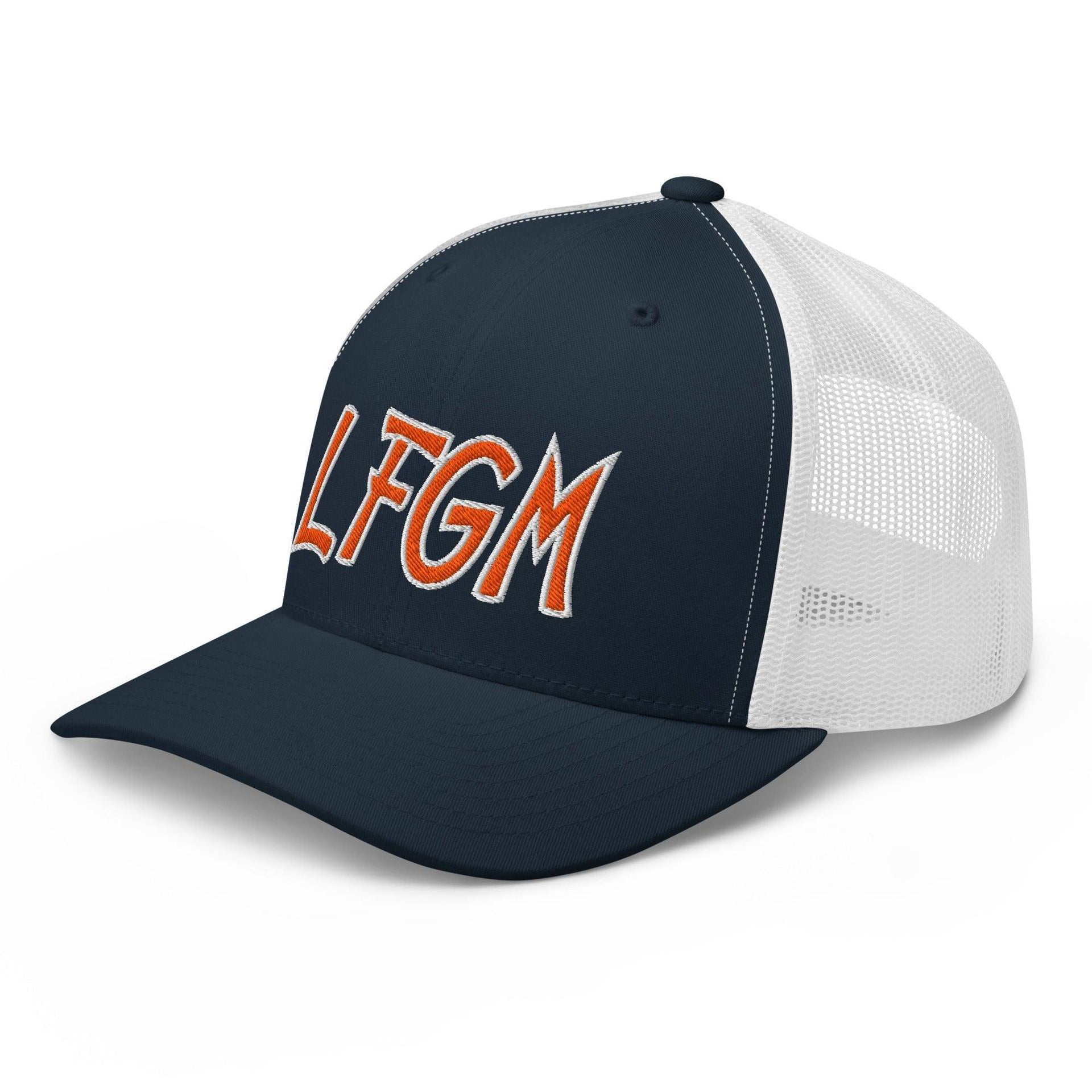 LFGM New York Baseball Mesh Trucker Hat Baseball Capital Crowns Trucker Hats
