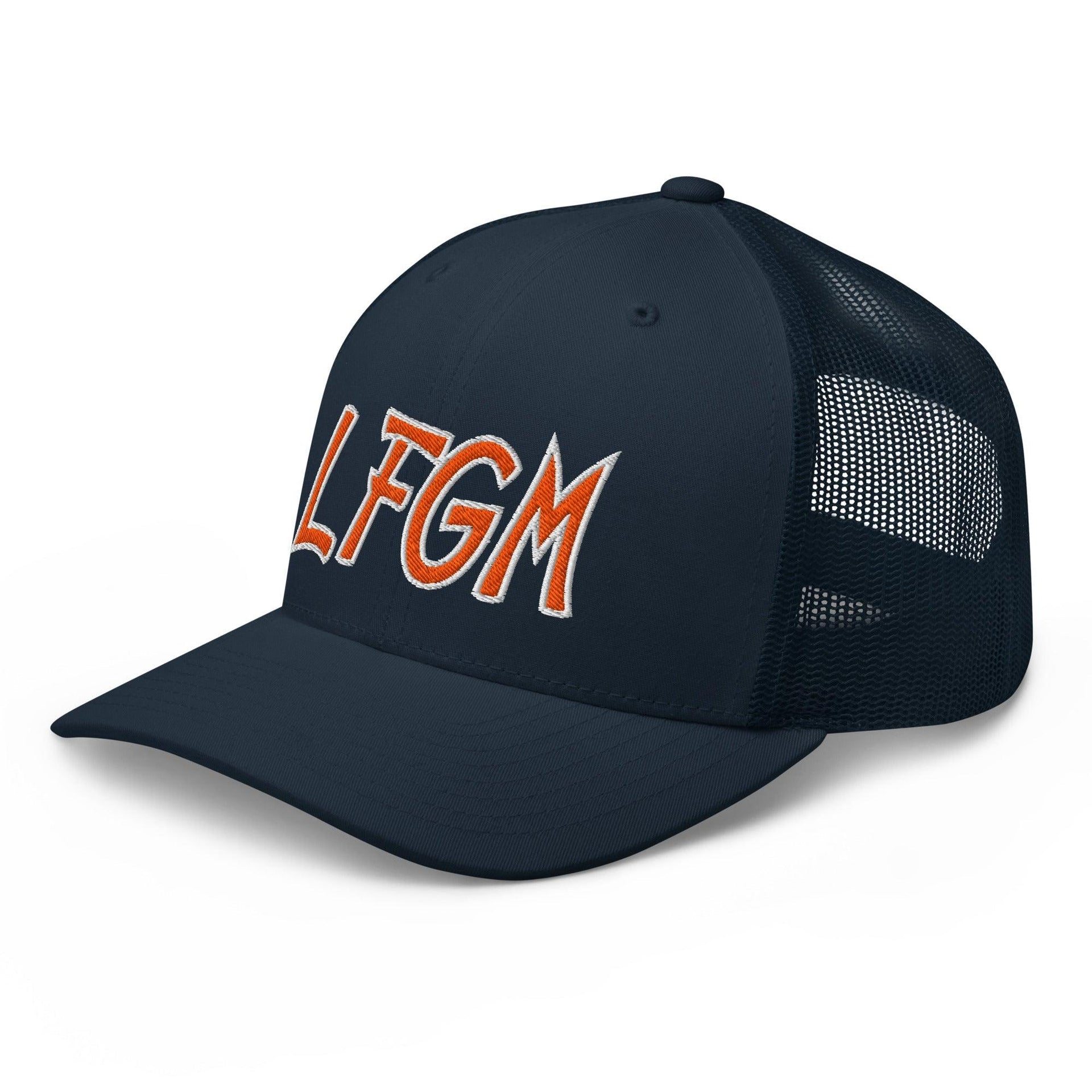 LFGM New York Baseball Mesh Trucker Hat Baseball Capital Crowns Trucker Hats