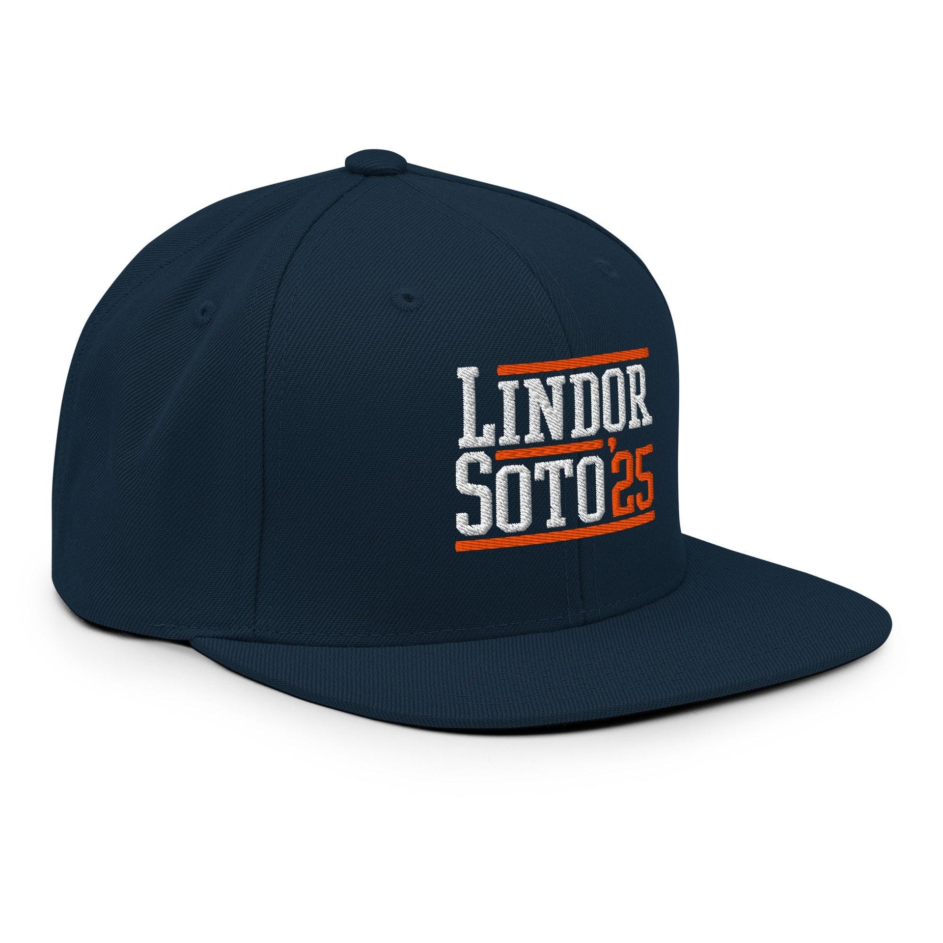 Lindor Soto '25 2025 Embroidered Flat Bill Brim Snapback Hat Baseball Capital Crowns Snapback Hats