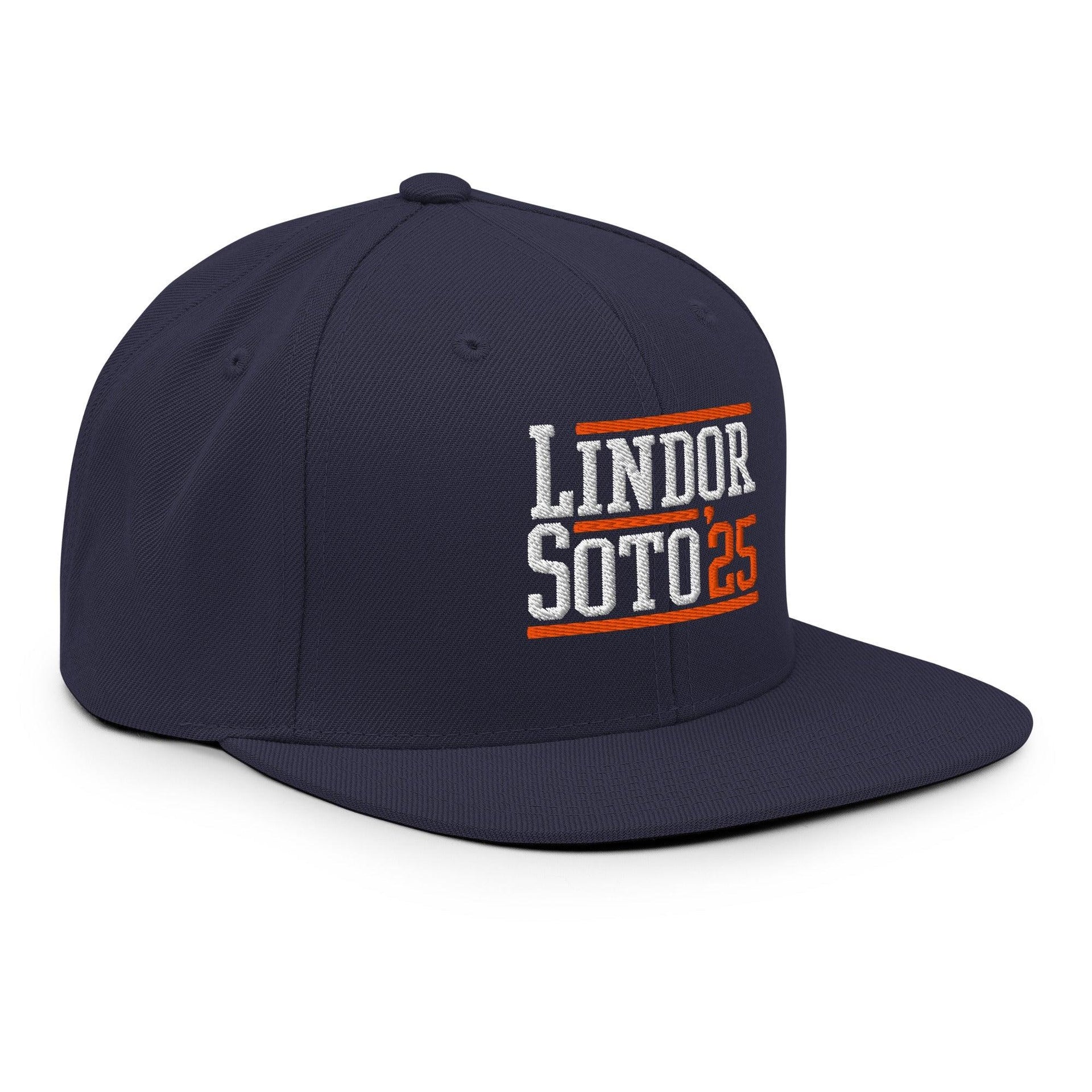Lindor Soto '25 2025 Embroidered Flat Bill Brim Snapback Hat Baseball Capital Crowns Snapback Hats