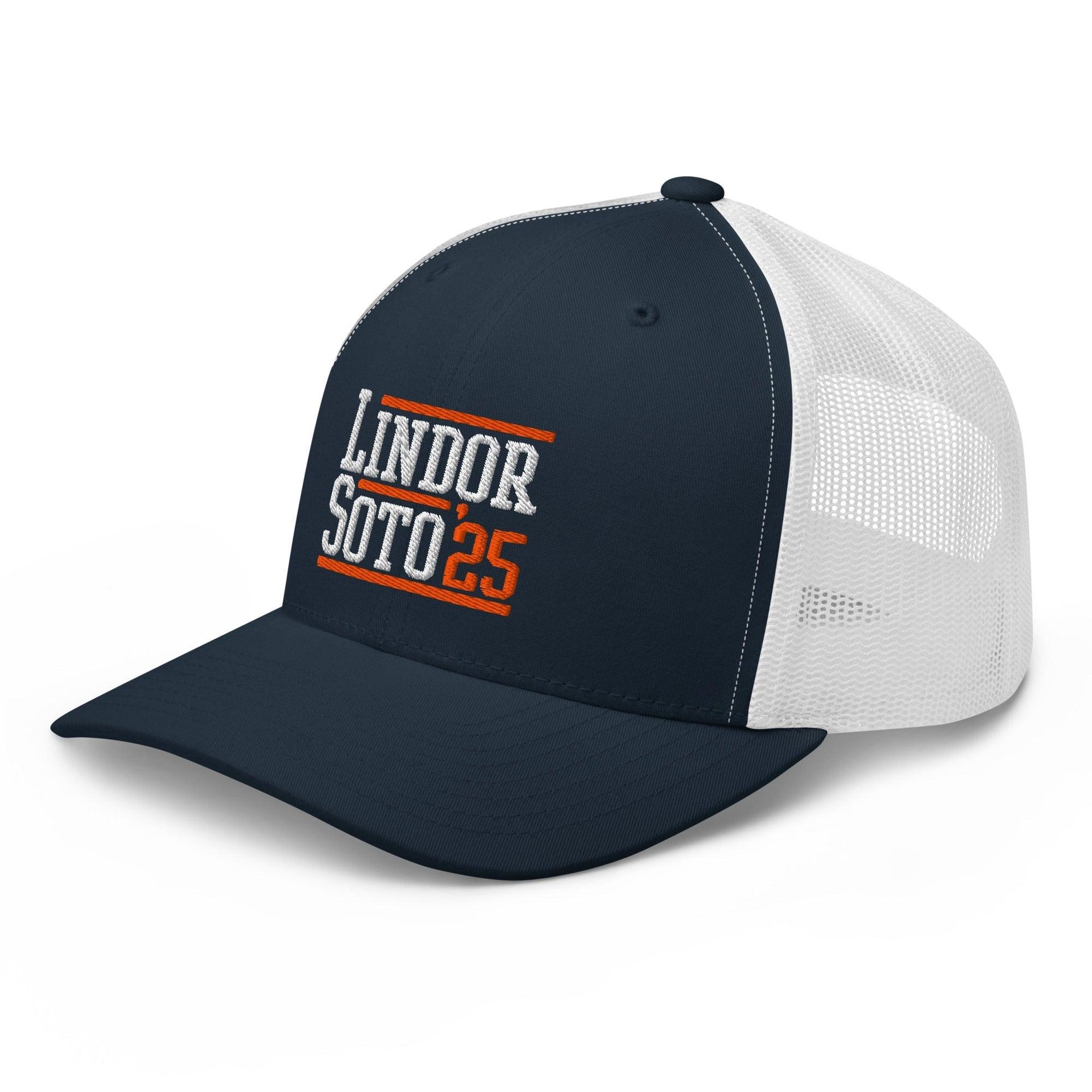 Lindor Soto '25 2025 Embroidered Mesh Trucker Hat Baseball Capital Crowns Trucker Hats