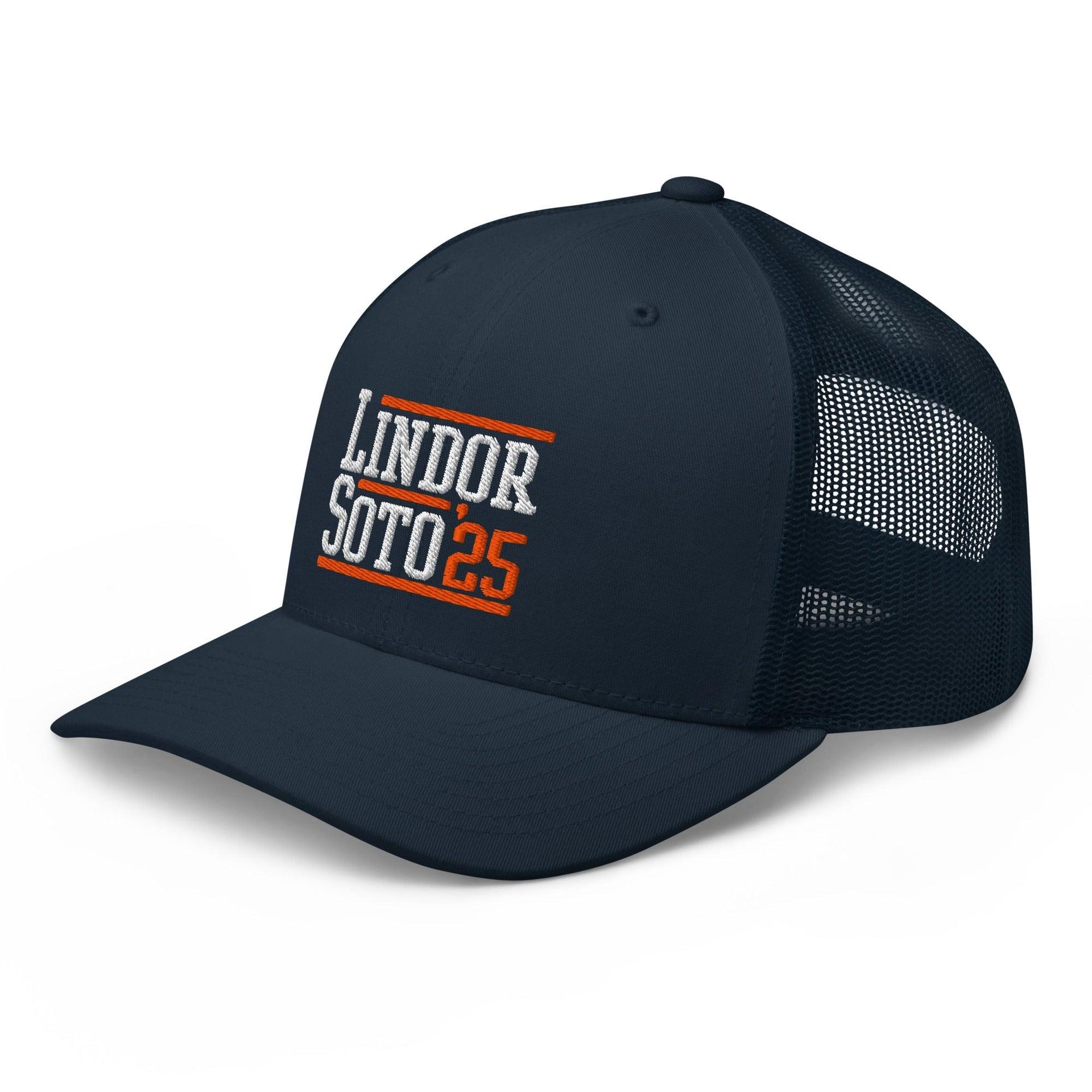 Lindor Soto '25 2025 Embroidered Mesh Trucker Hat Baseball Capital Crowns Trucker Hats