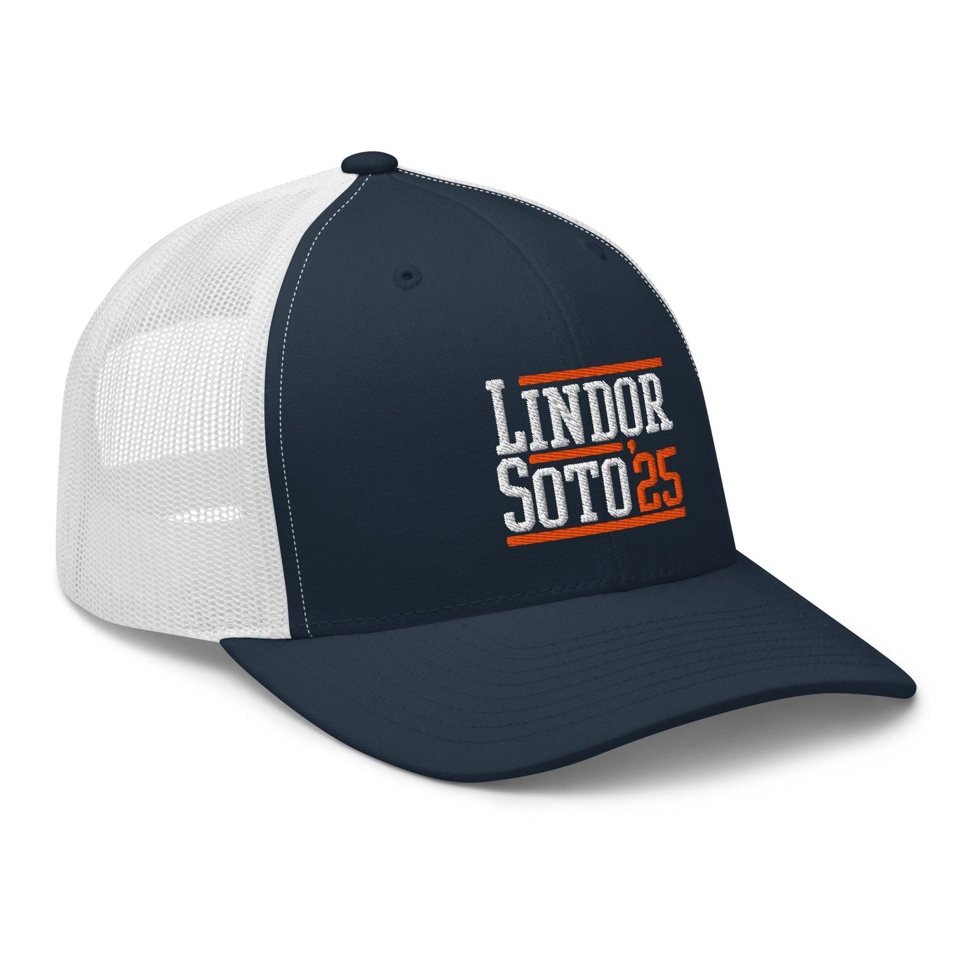 Lindor Soto '25 2025 Embroidered Mesh Trucker Hat Baseball Capital Crowns Trucker Hats