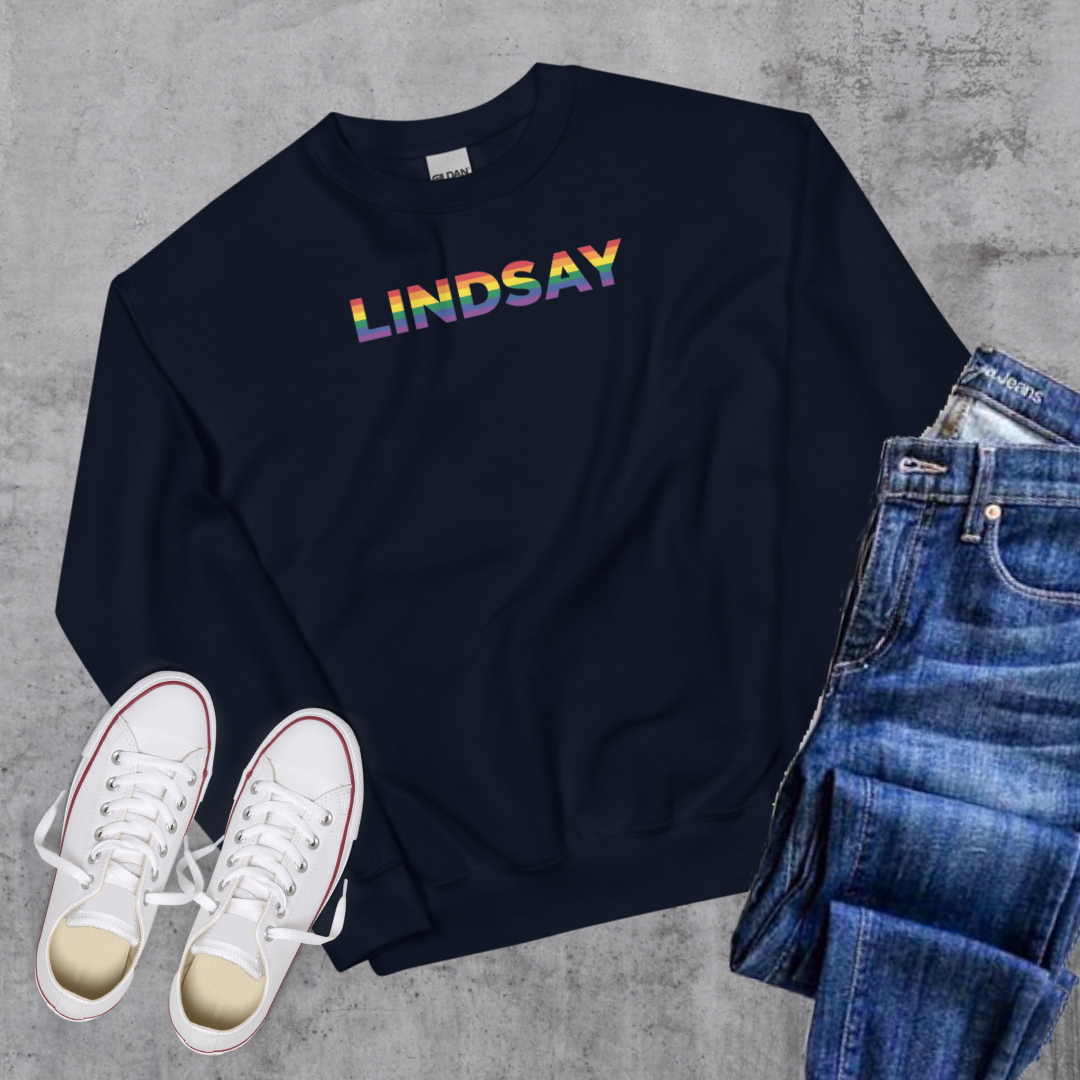 Lindsay Pride Crewneck Navy Canadian City Apparel