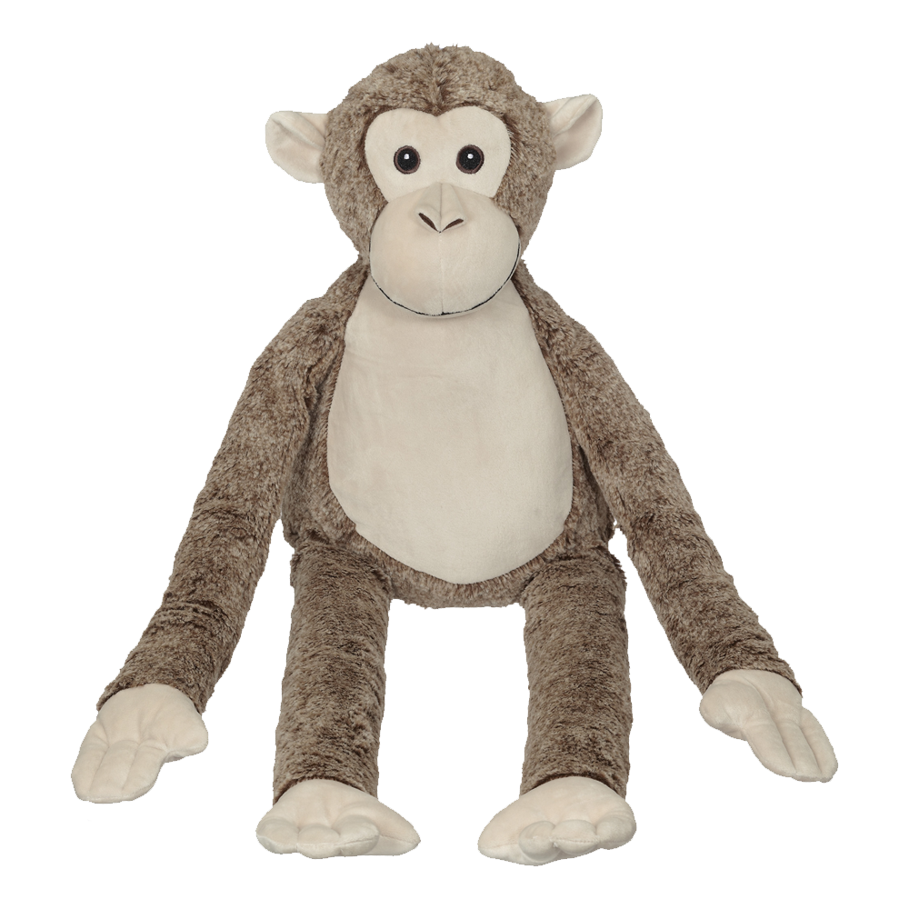 Lorenzo Long Leg Monkey Buddy brown embroidable monkey