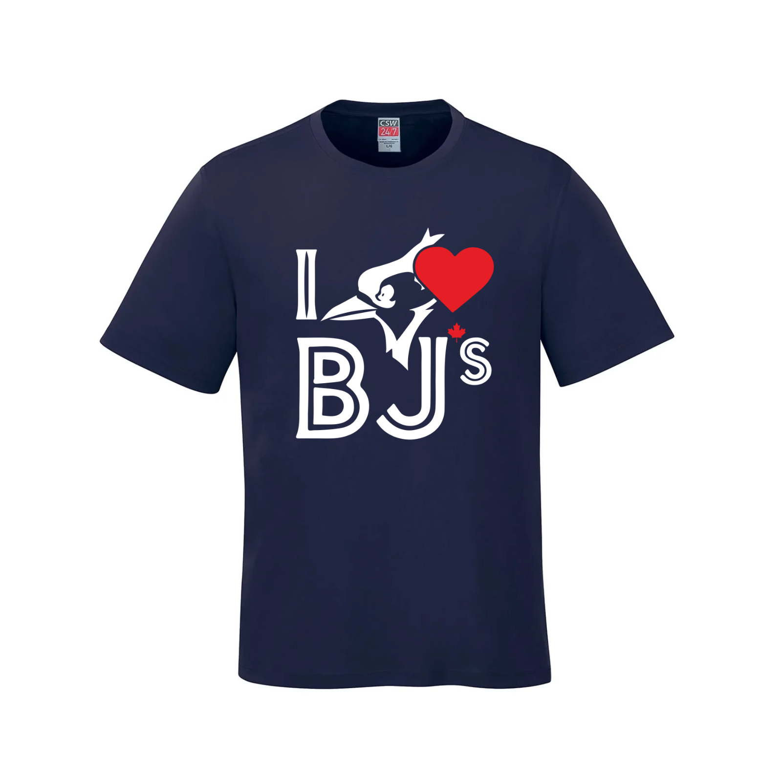 I Love BJs T-Shirt – A Grand Slam for Toronto Fans Navy Blue baseball Graphic Tee I Heart BJs I Love Bjs Toronto