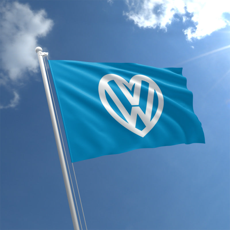 I Love VW Flag – Available in Multiple Sizes Green Flags made in canada TSP Flags Volkswagen vw
