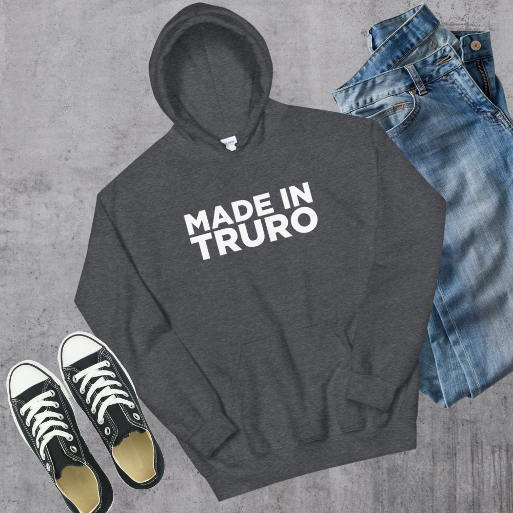 Made in Truro Hoodie Dark Heather Canadian City Apparel