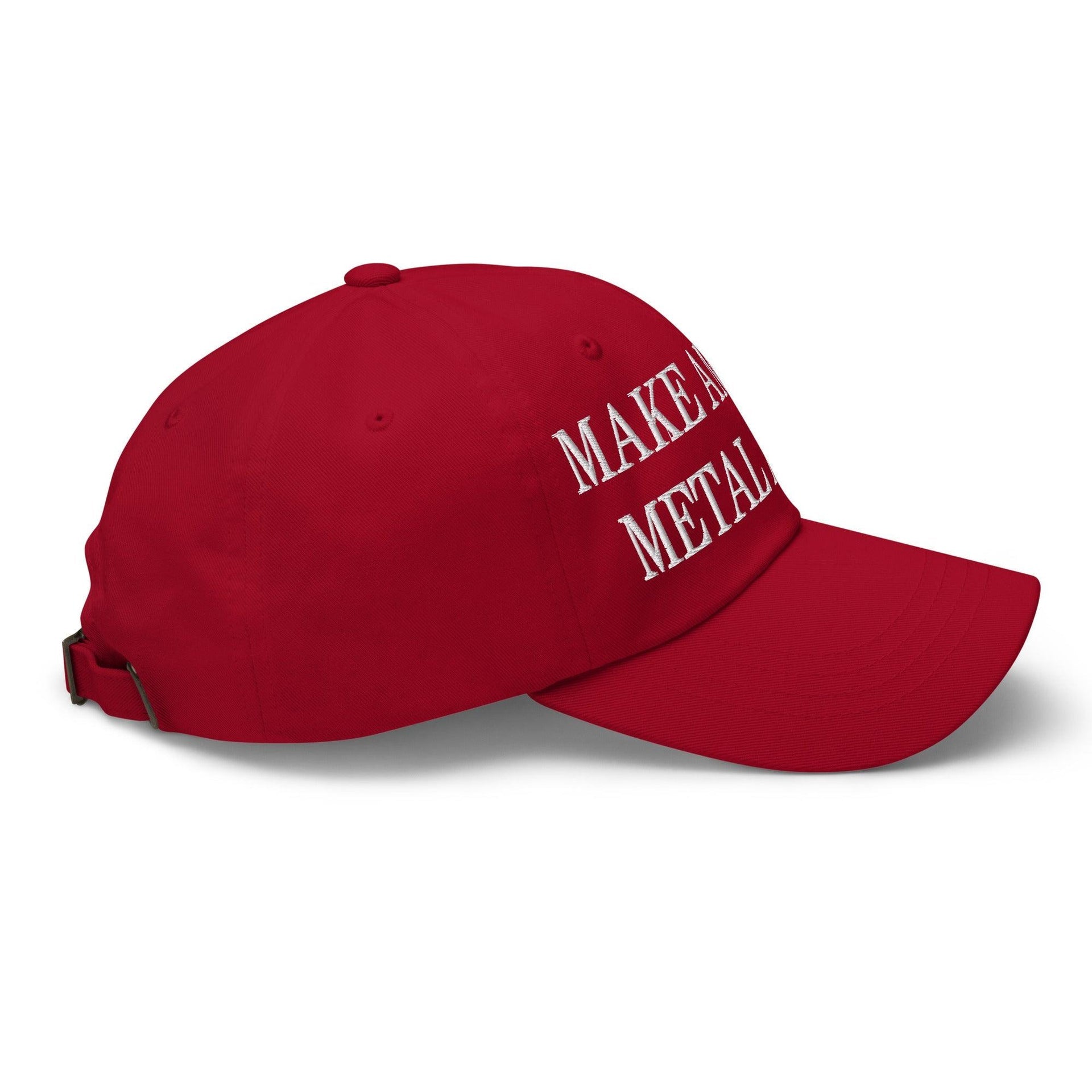 Make America Metal Again Embroidered Dad Hat Capital Crowns Dad Hats LADs Make Again