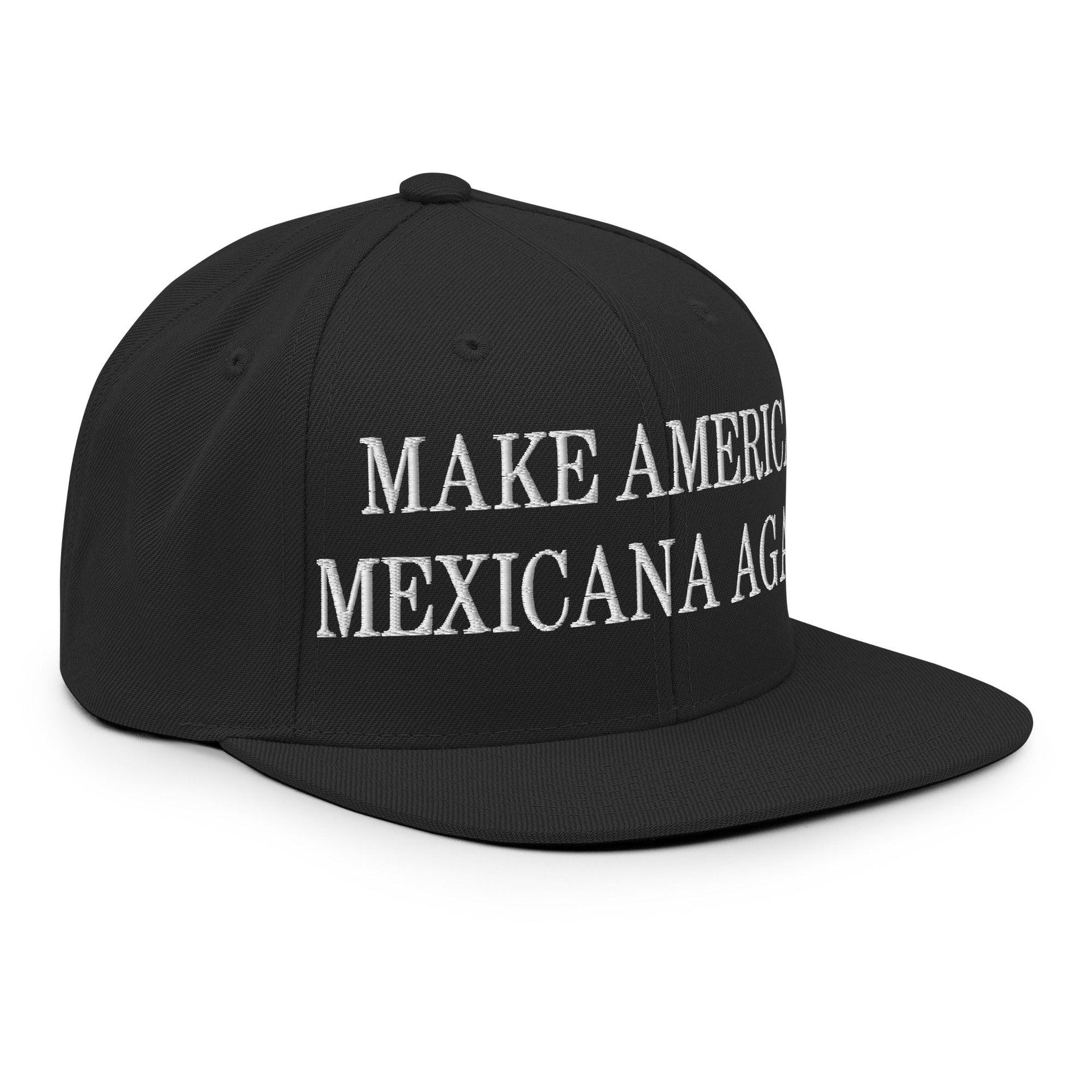 Make America Mexicana Again Claudia Sheinbaum Embroidered Flat Bill Brim Snapback Hat Capital Crowns LADs Mexico Politics Snapback Hats