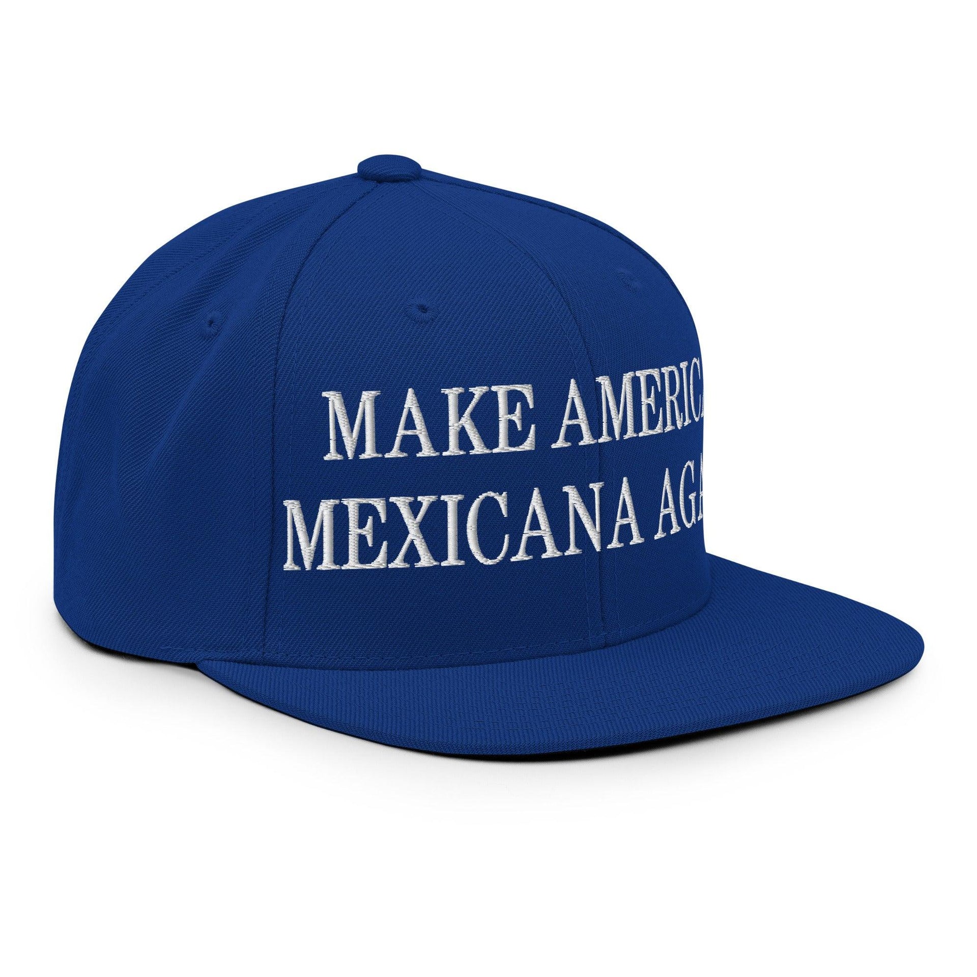 Make America Mexicana Again Claudia Sheinbaum Embroidered Flat Bill Brim Snapback Hat Capital Crowns LADs Mexico Politics Snapback Hats