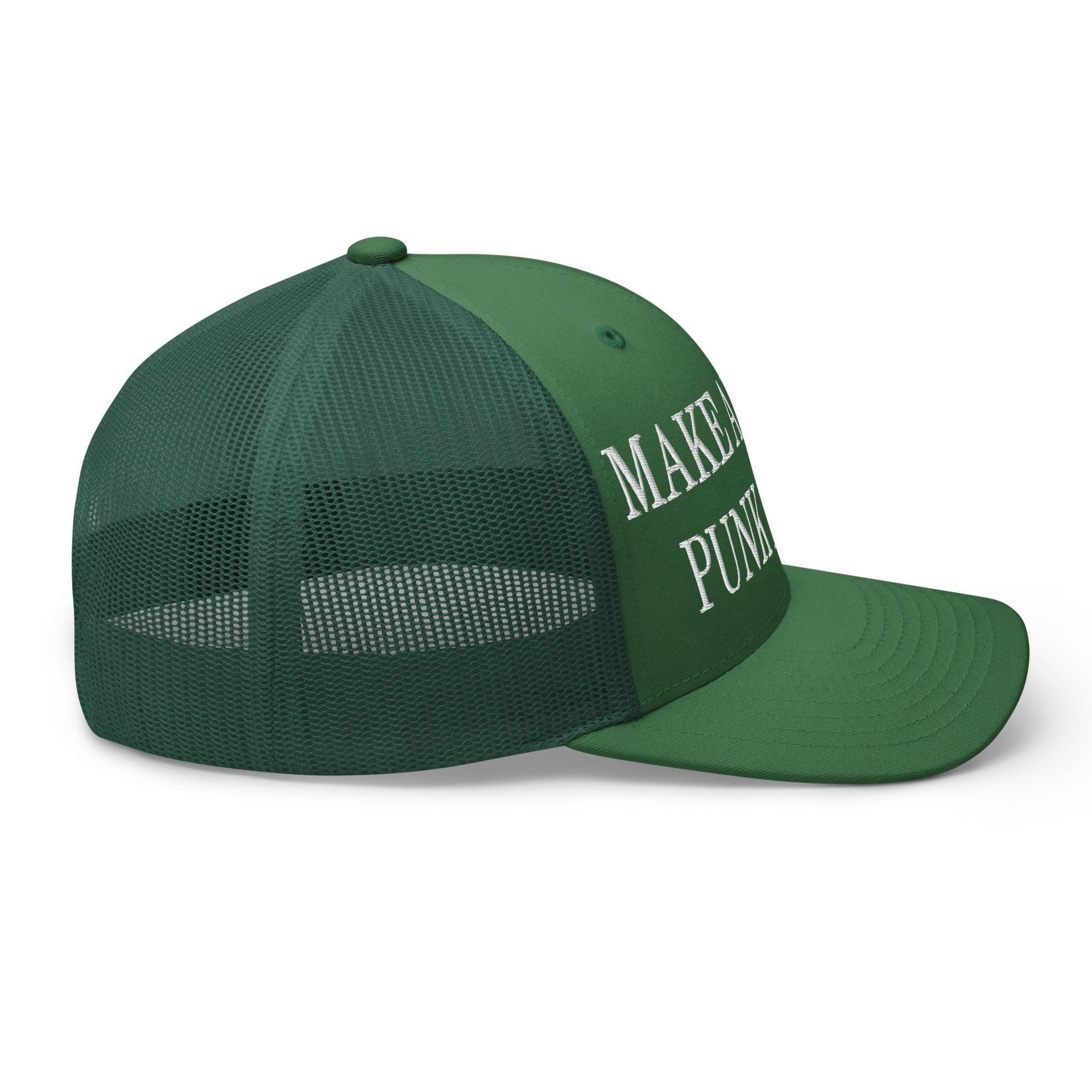 Make America Punk Again Embroidered Mesh Trucker Hat Capital Crowns LADs Make Again Trucker Hats