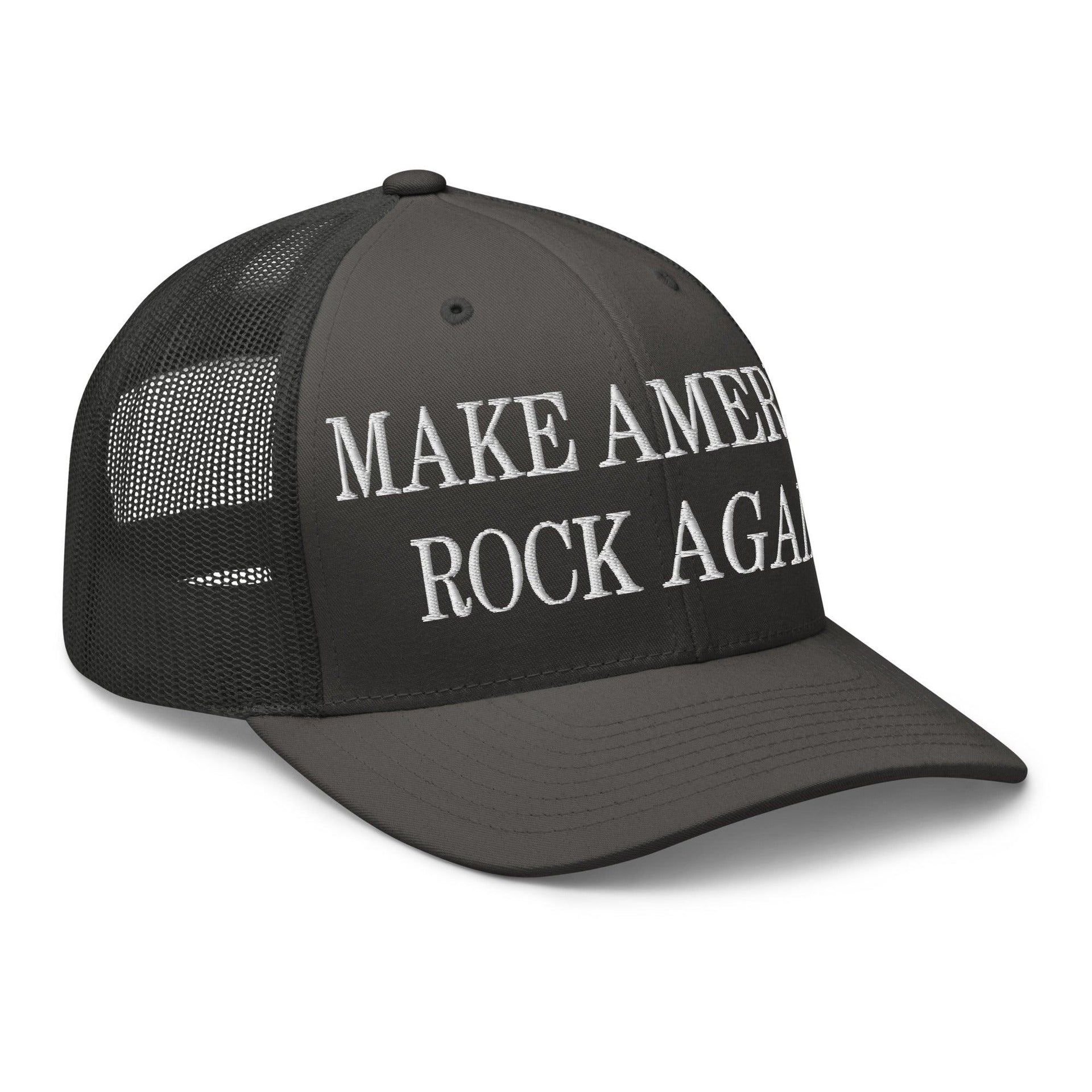 Make America Rock Again Embroidered Mesh Trucker Hat Capital Crowns LADs Make Again Trucker Hats