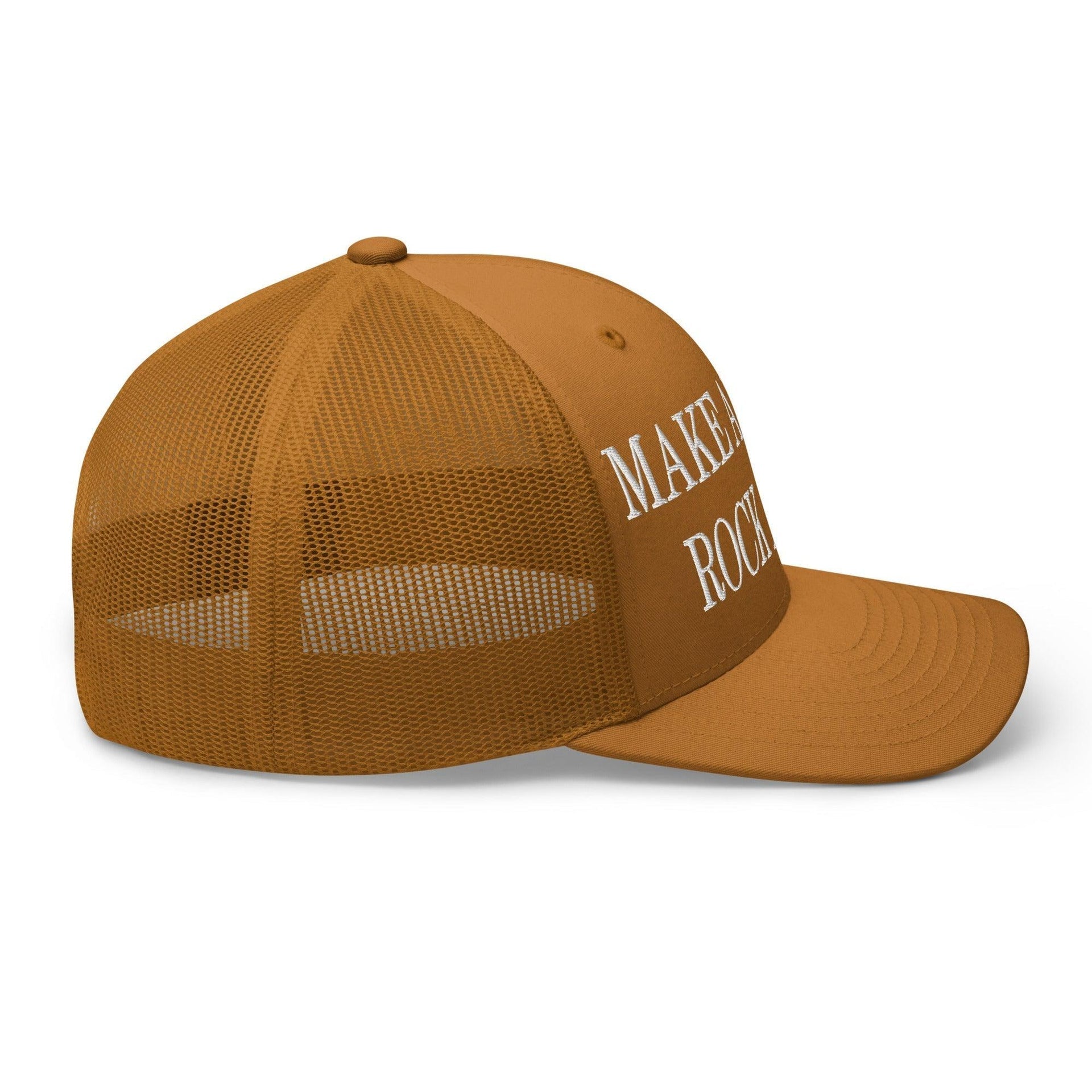 Make America Rock Again Embroidered Mesh Trucker Hat Capital Crowns LADs Make Again Trucker Hats