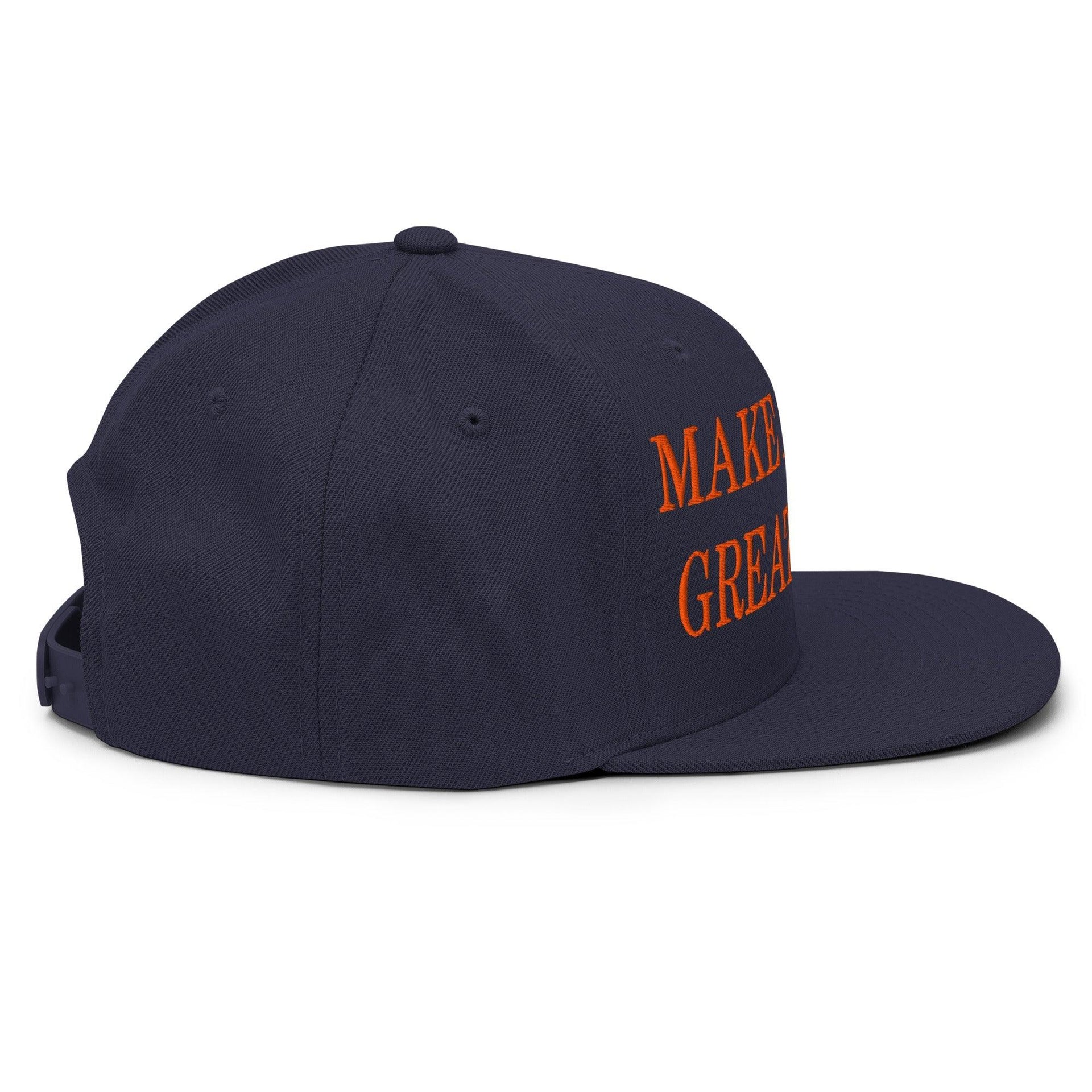 Make Auburn Great Again Embroidered Flat Bill Brim Snapback Hat Capital Crowns LADs Make Again Snapback Hats