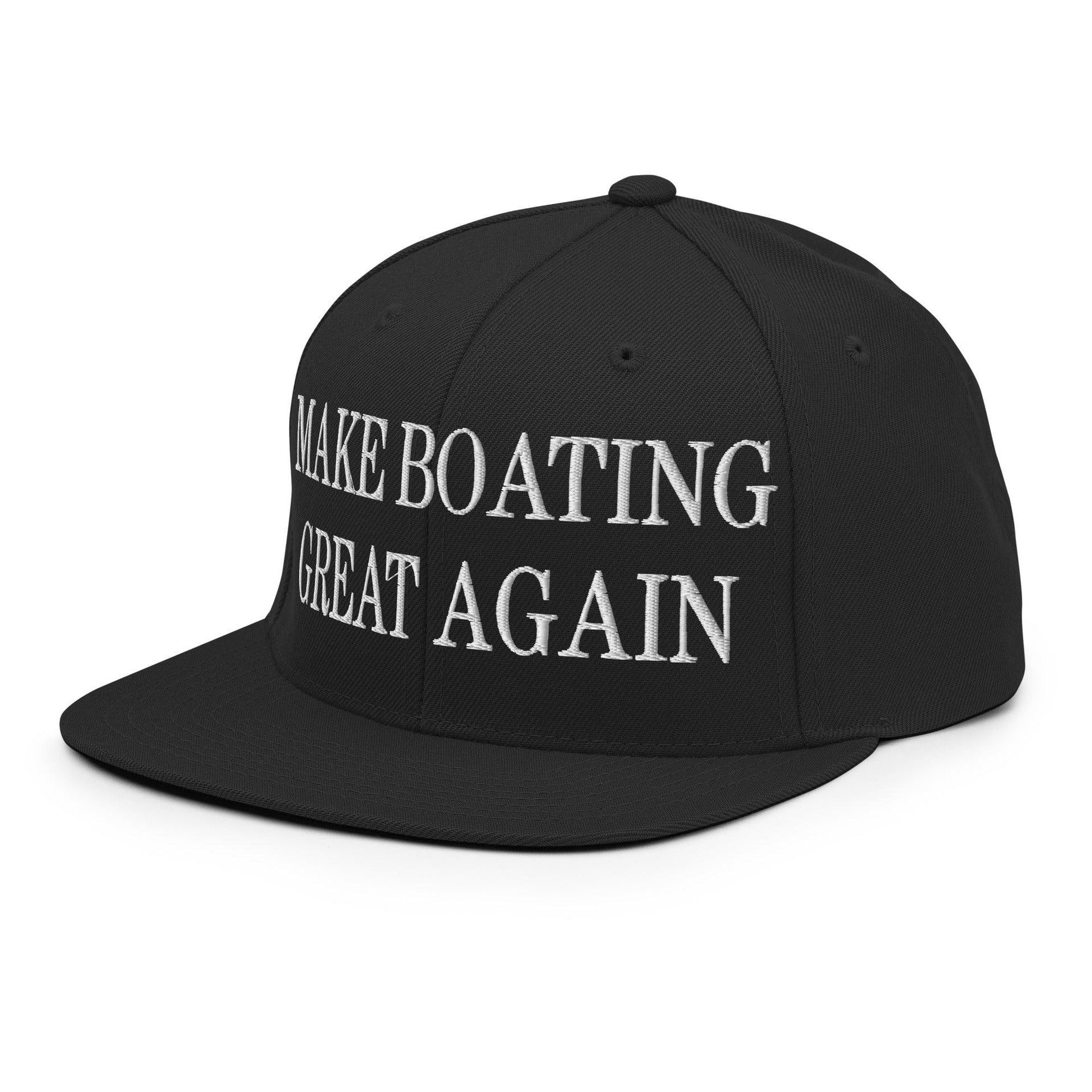 Make Boating Great Again Embroidered Flat Bill Brim Snapback Hat Capital Crowns LADs Make Again
