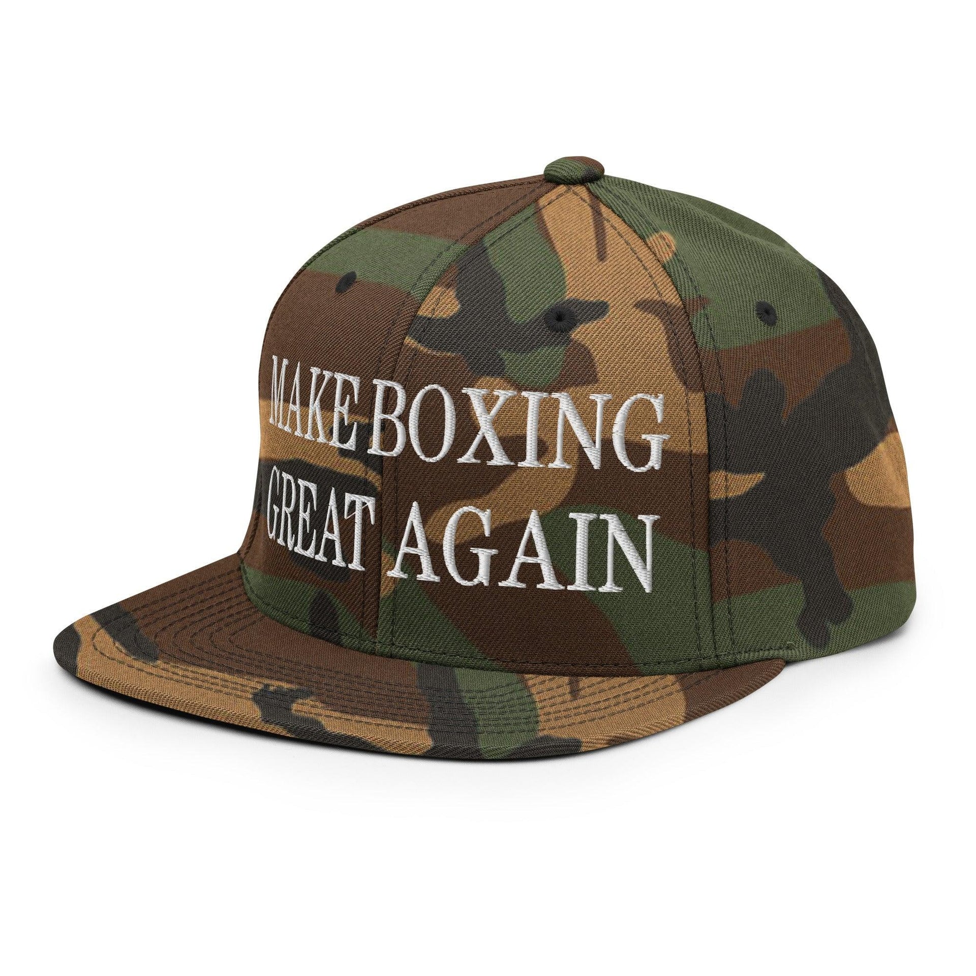 Make Boxing Great Again Embroidered Flat Bill Brim Snapback Hat Capital Crowns LADs Make Again