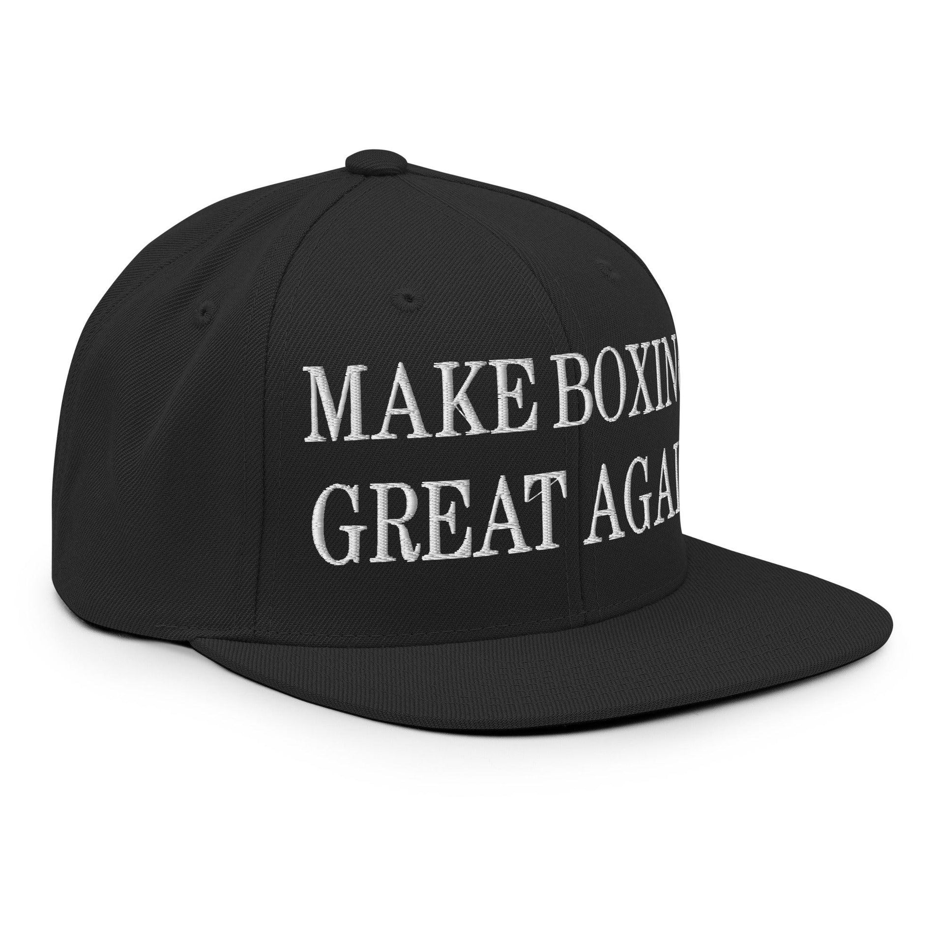 Make Boxing Great Again Embroidered Flat Bill Brim Snapback Hat Capital Crowns LADs Make Again
