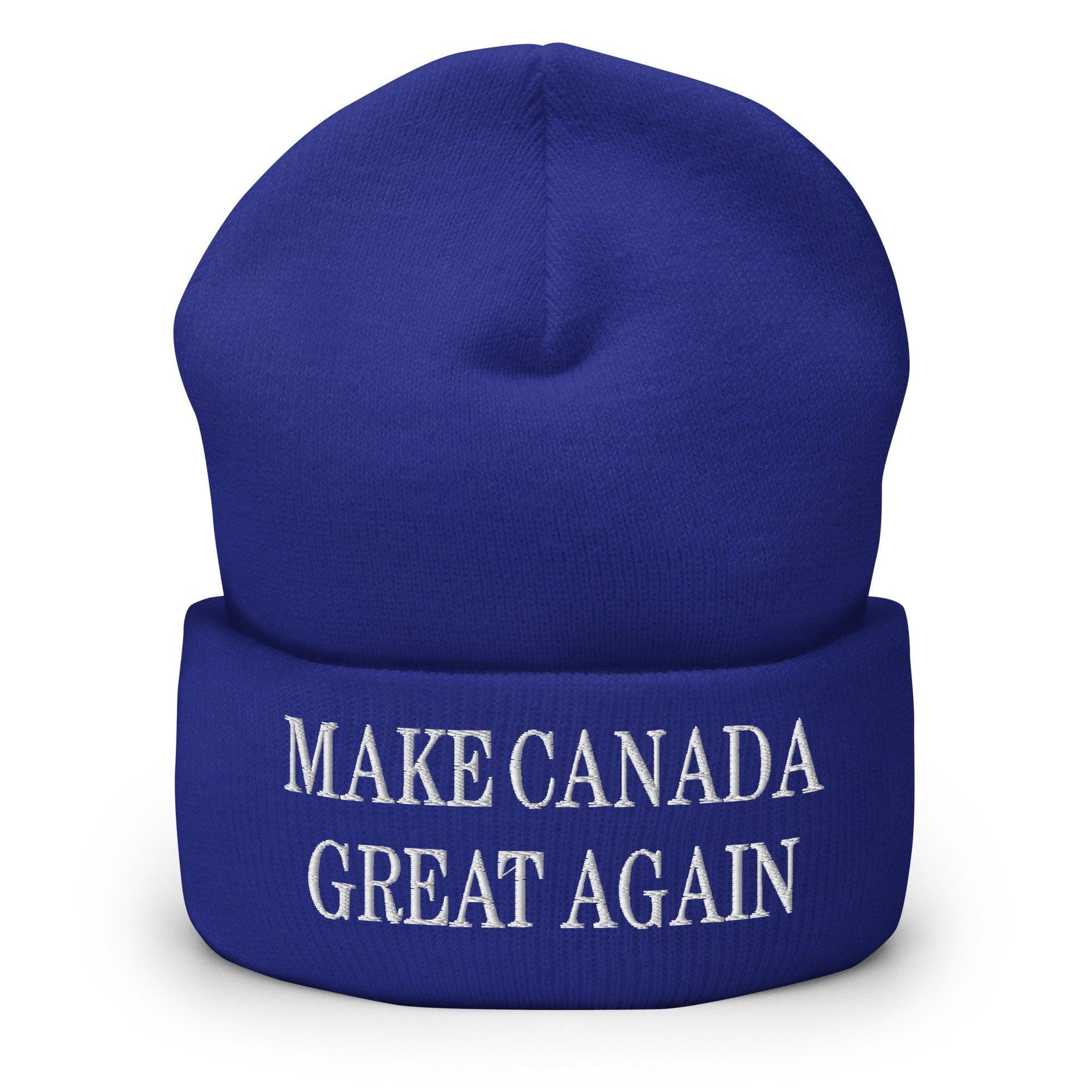 Make C Great Again Embroidered Cuffed Knit Beanie Royal Beanies Canada Is Not For Sale Capital Crowns LADs Make Again