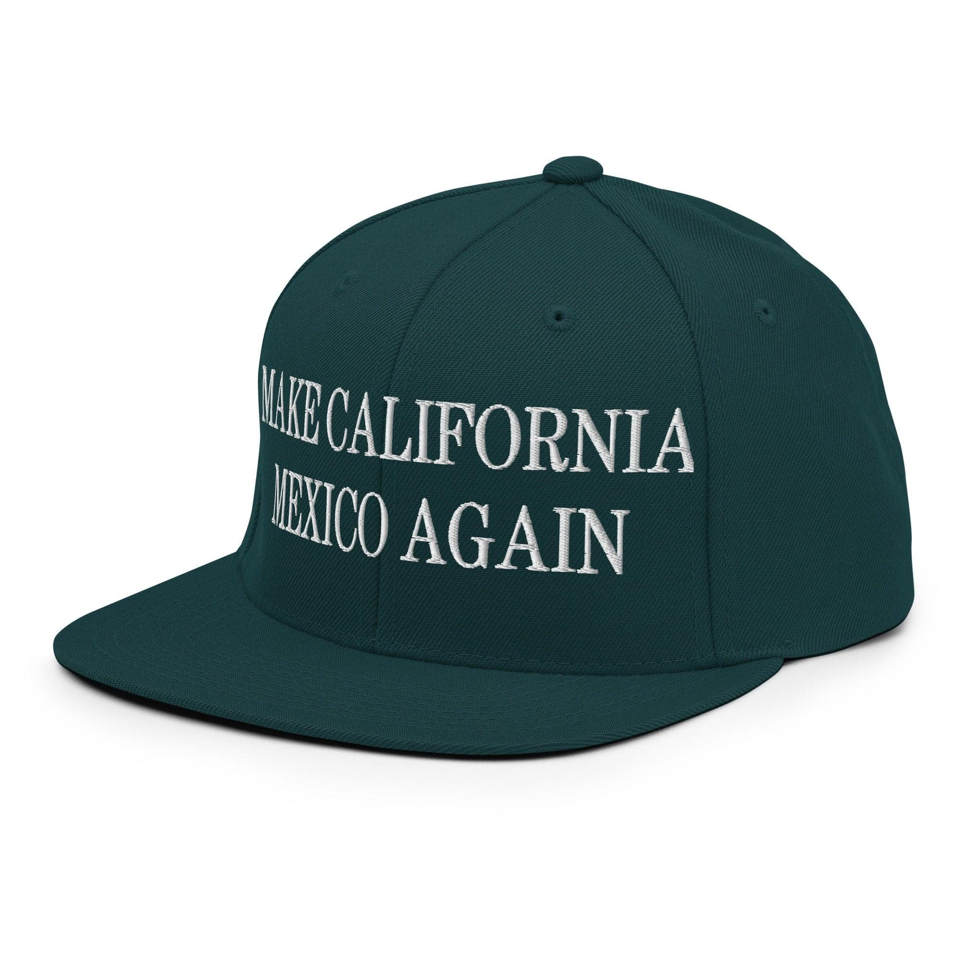 Make California Mexico Again Embroidered Flat Bill Brim Snapback Hat Capital Crowns Make Again