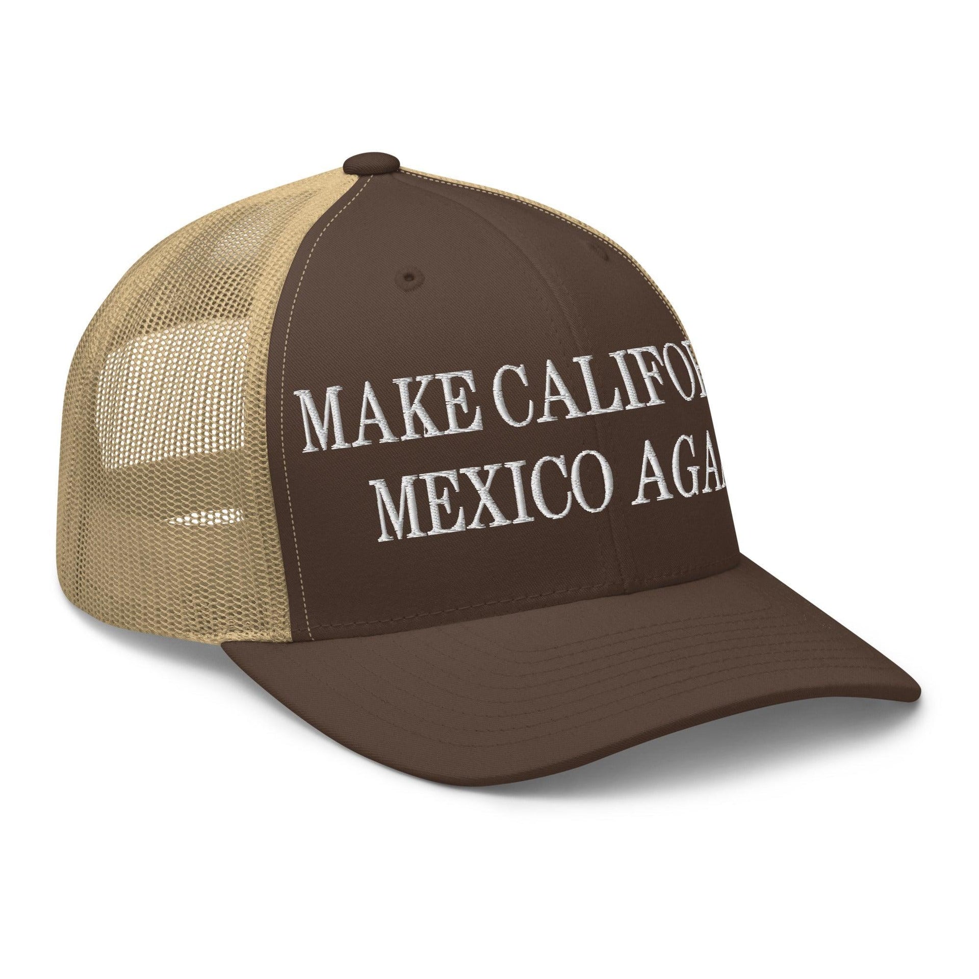 Make California Mexico Again Embroidered Mesh Trucker Hat Capital Crowns Make Again Trucker Hats