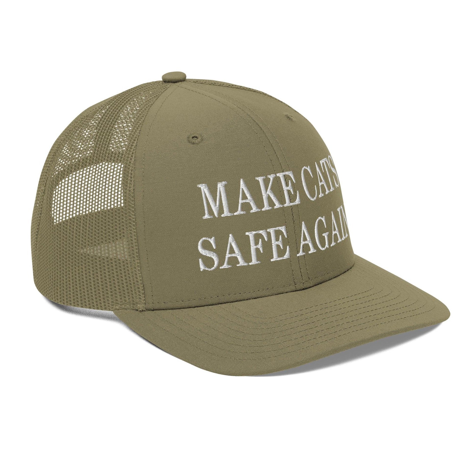 Make Cats Safe Again Embroidered Classic Mesh Trucker Hat Capital Crowns Make Again Trucker Hats